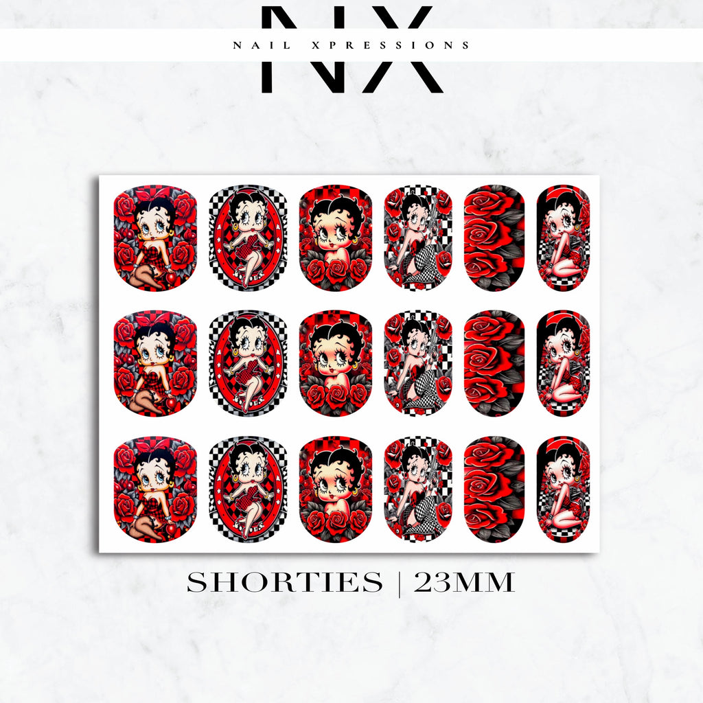 Racing Betty Nail Decals | Nail Art Water Transfer | Nail Wraps