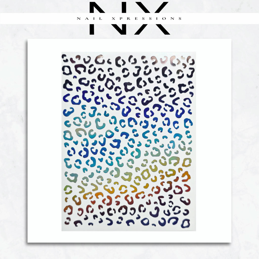 Cheetah Print Vinyl Nail Stickers