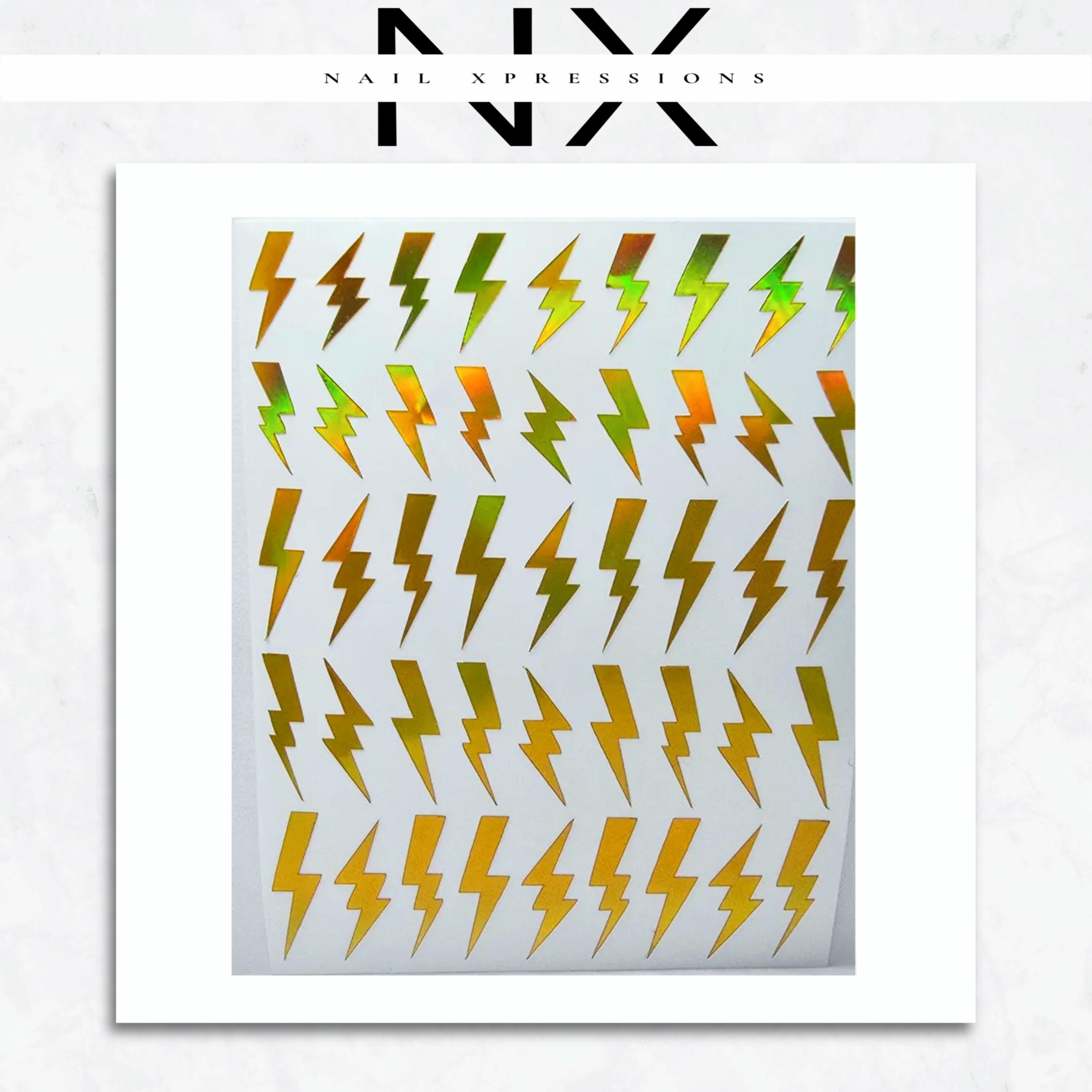 Lightning Bolt Nail Sticker