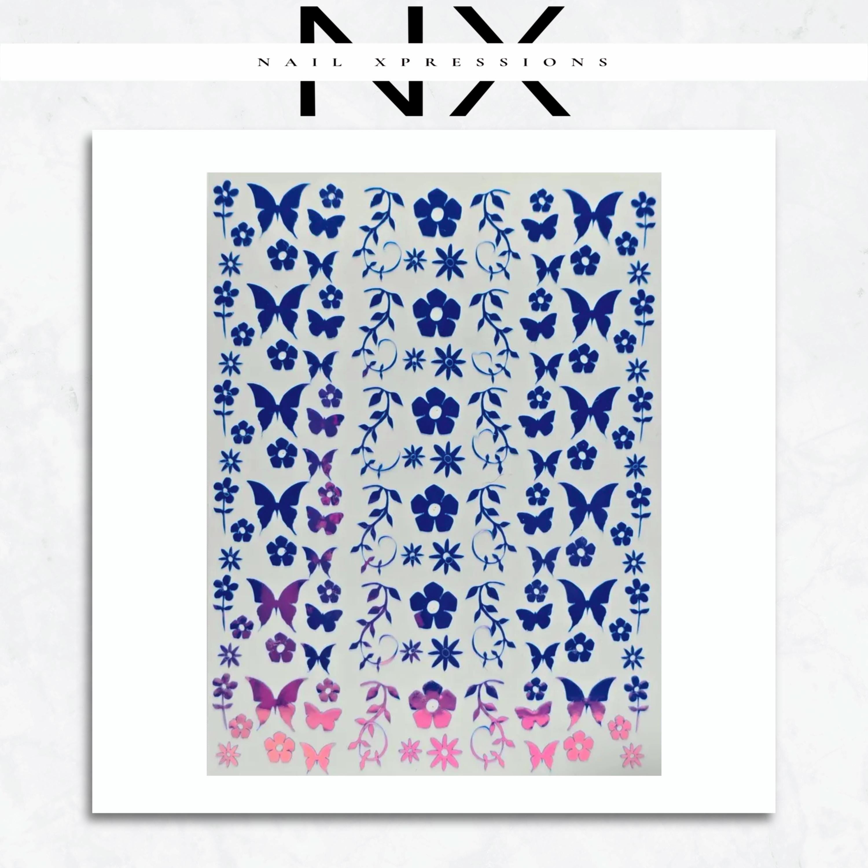 Butterfly Garden Vinyl Nail Sticker