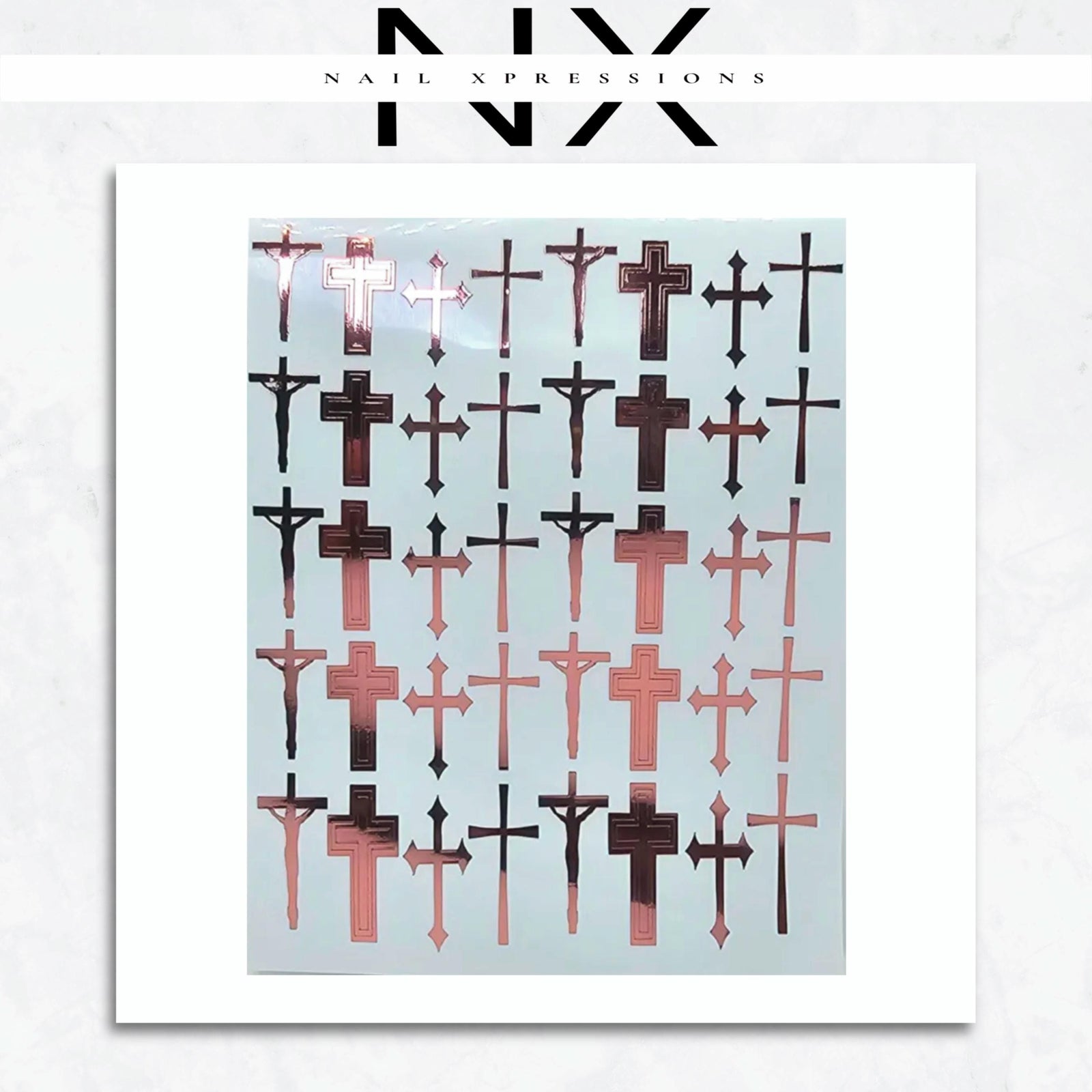 Mixed Crosses Vinyl Nail Sticker