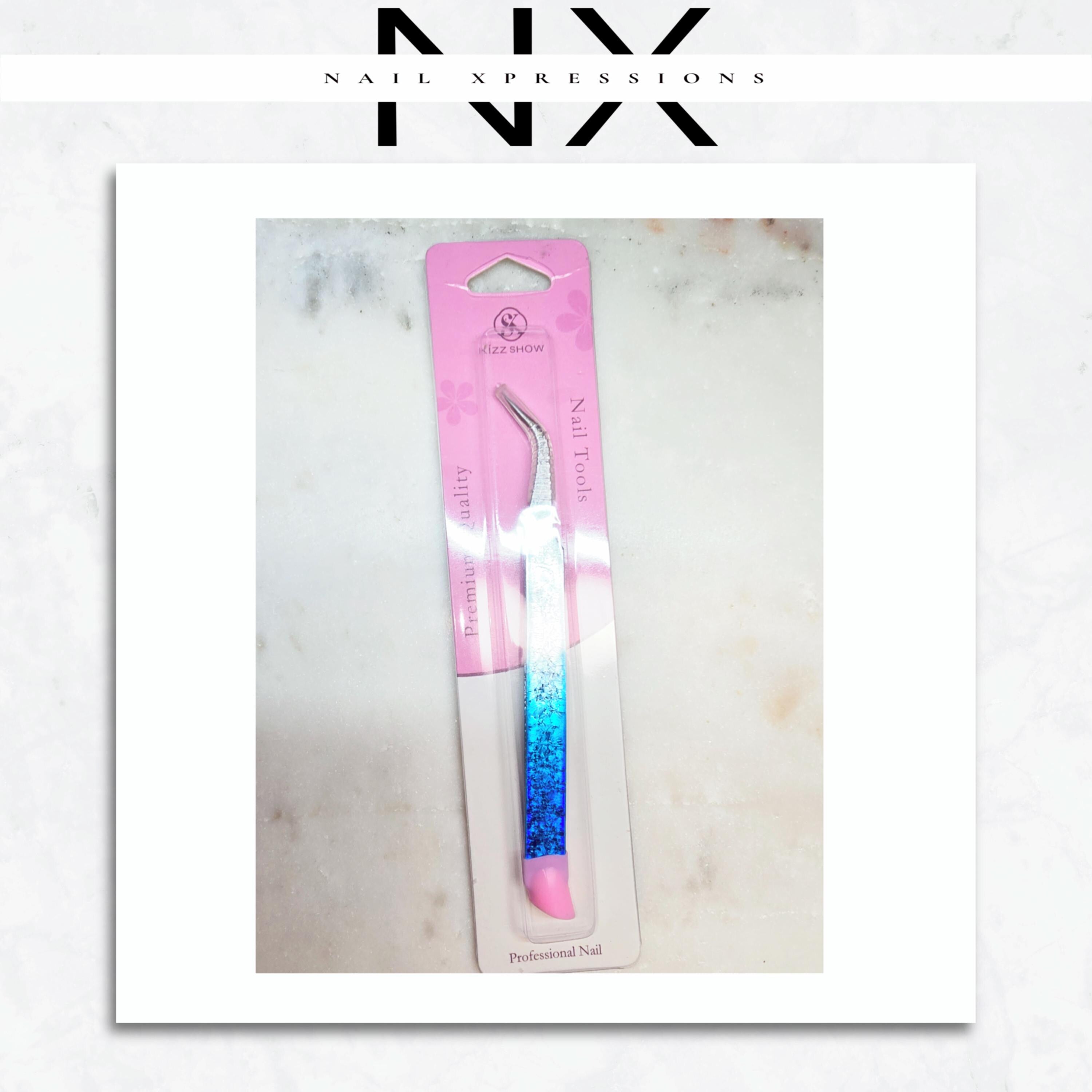 Angled Sticker Tweezers - Super Fine Tip