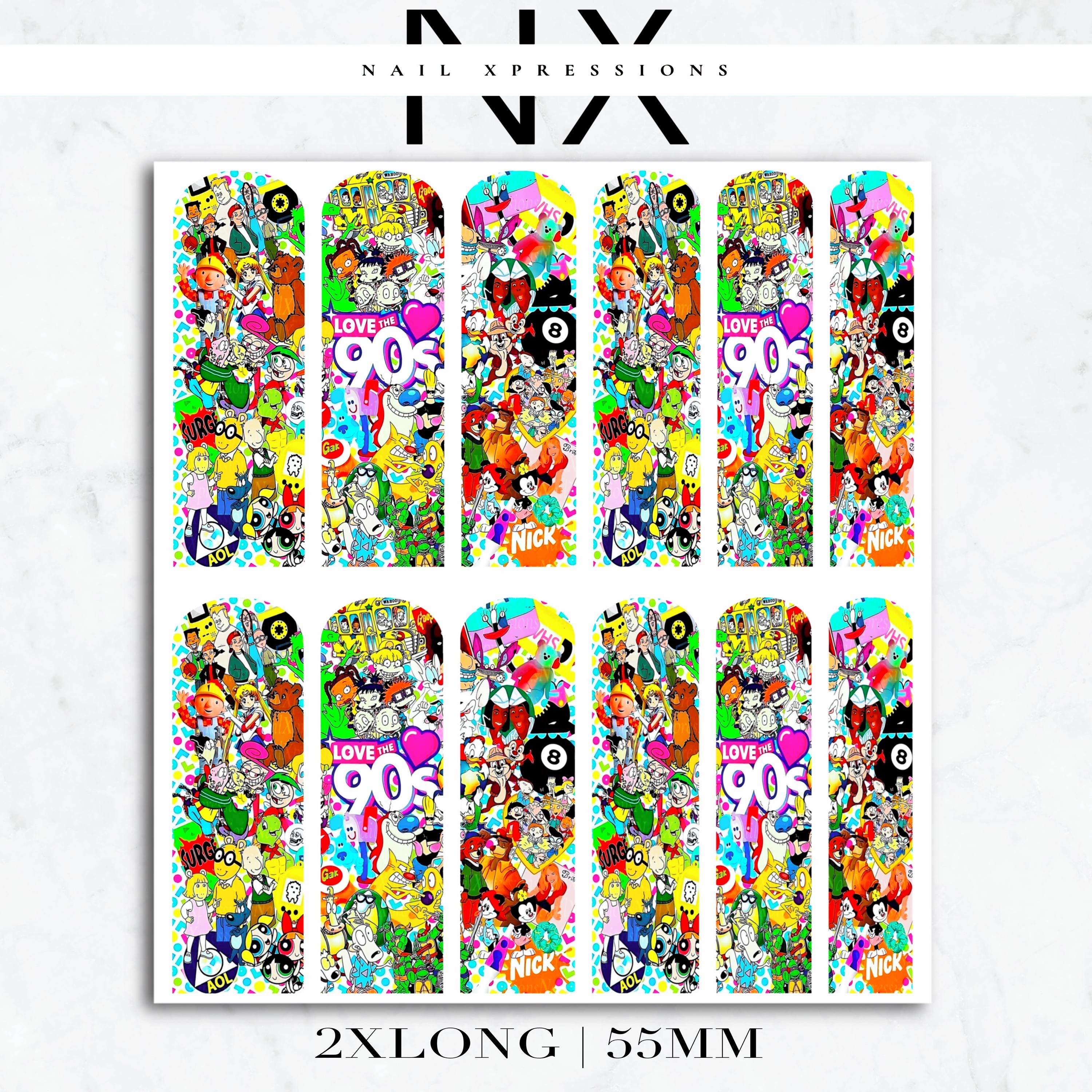90's Favorites Nail Decals | Nail Art Water Transfer | Nail Wraps