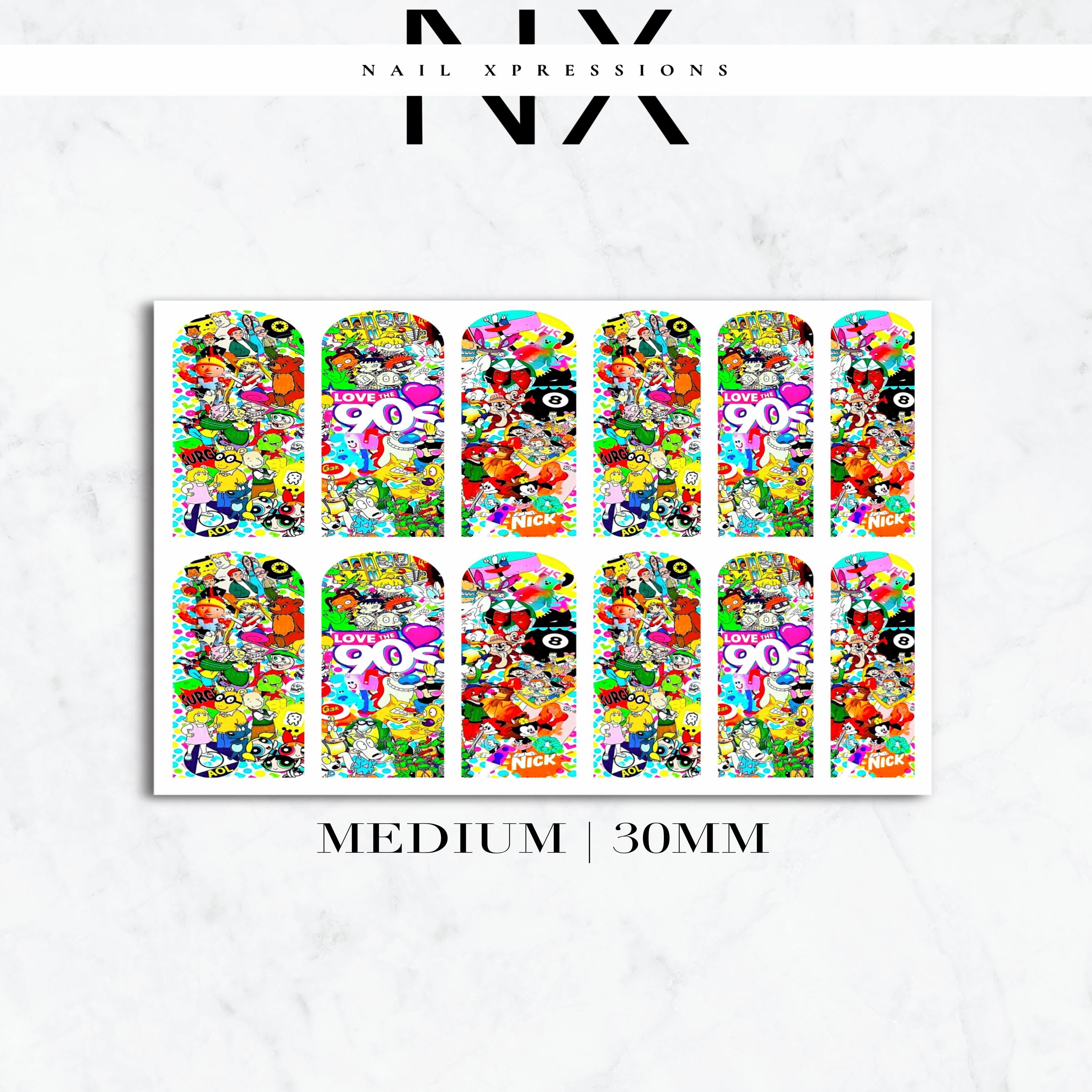 90's Favorites Nail Decals | Nail Art Water Transfer | Nail Wraps