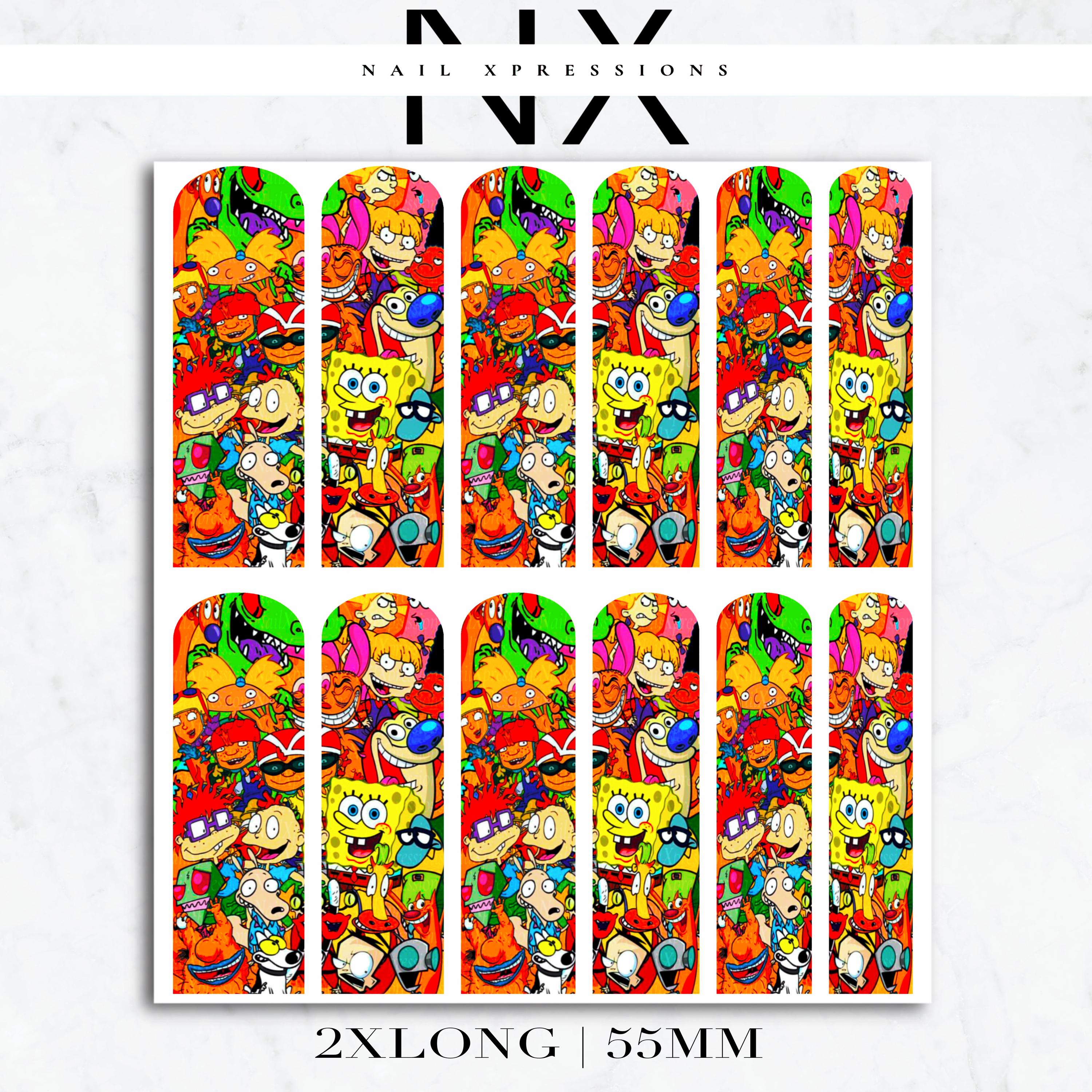 90's Favorite Nail Decals | Nail Art Water Transfer | Nail Wraps