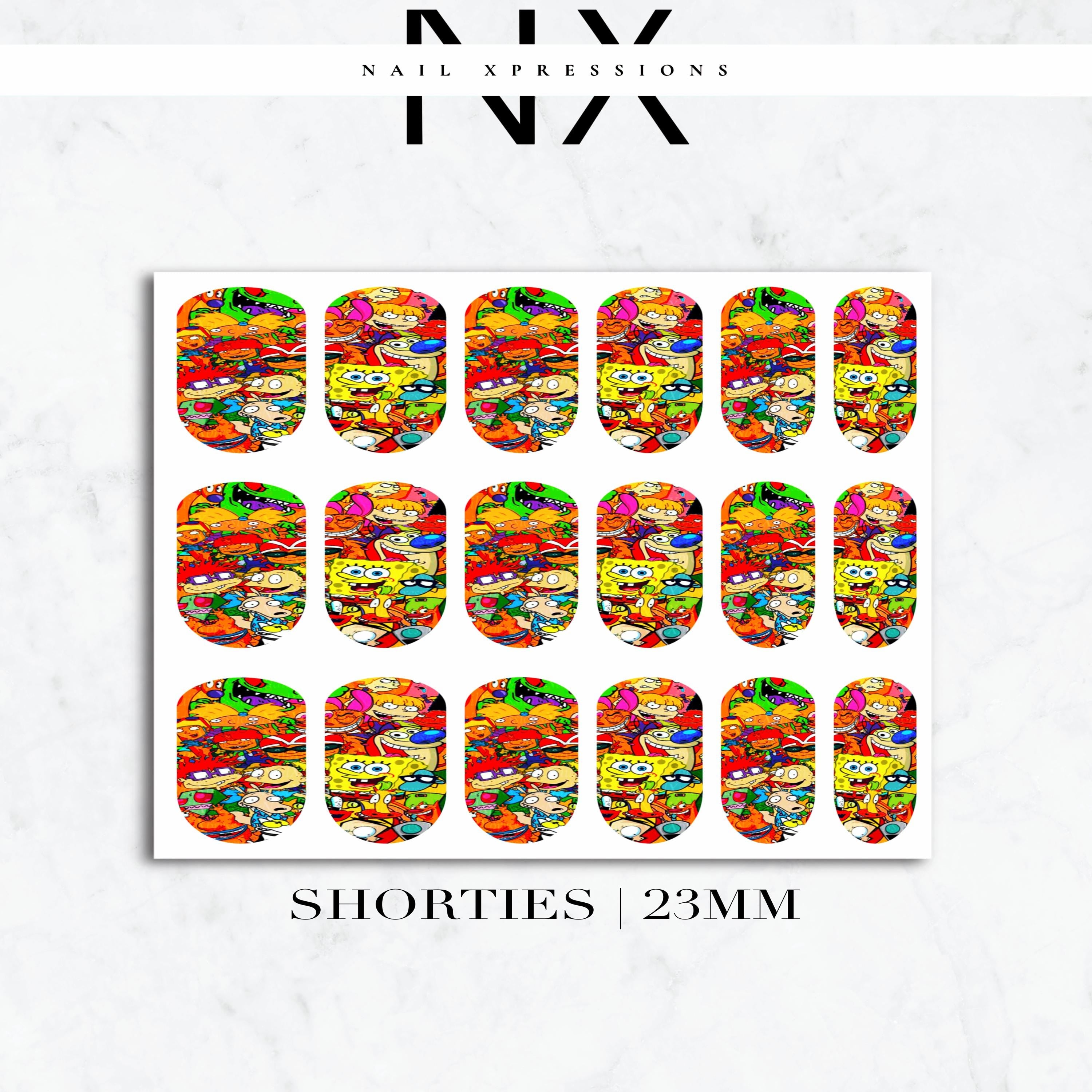 90's Favorite Nail Decals | Nail Art Water Transfer | Nail Wraps