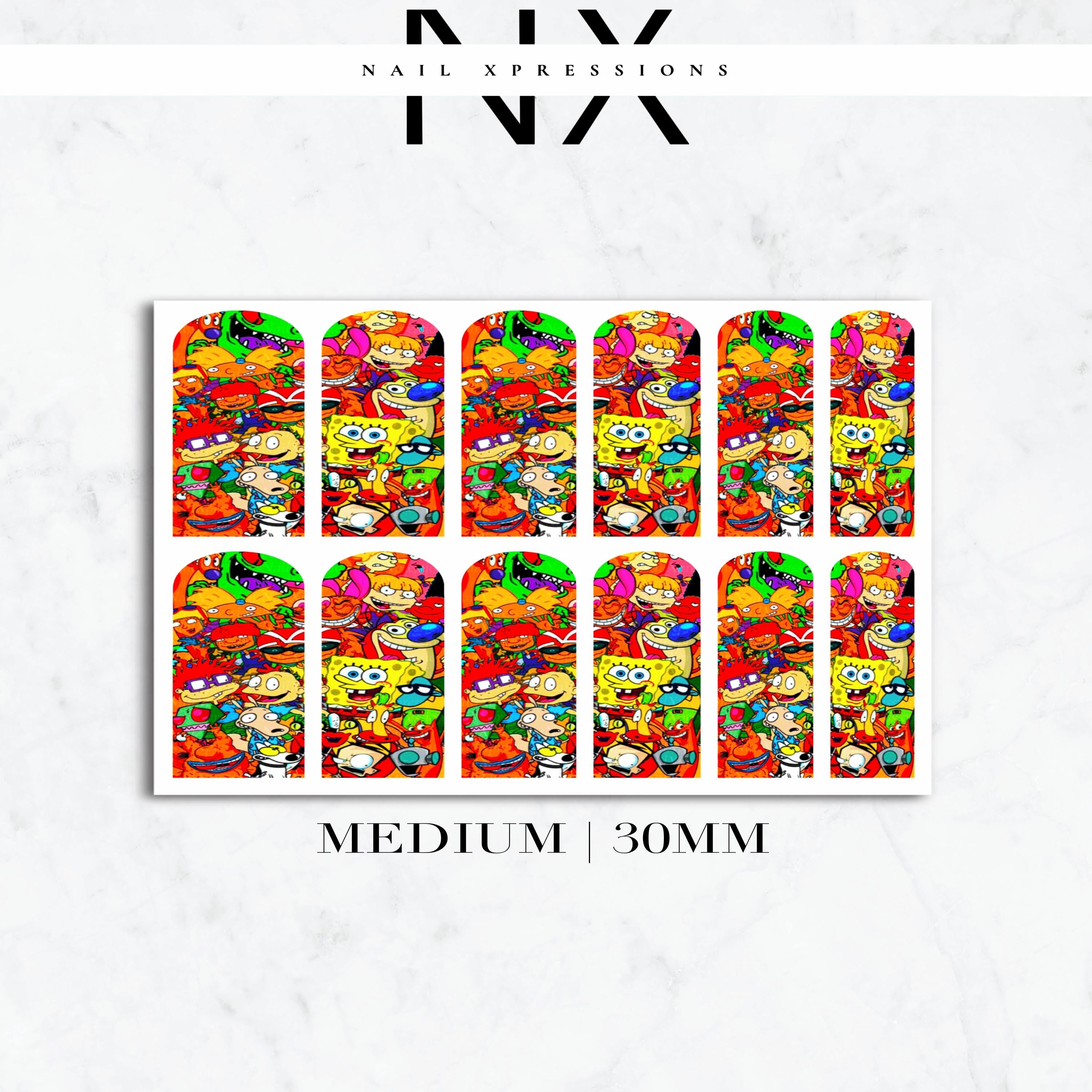 90's Favorite Nail Decals | Nail Art Water Transfer | Nail Wraps