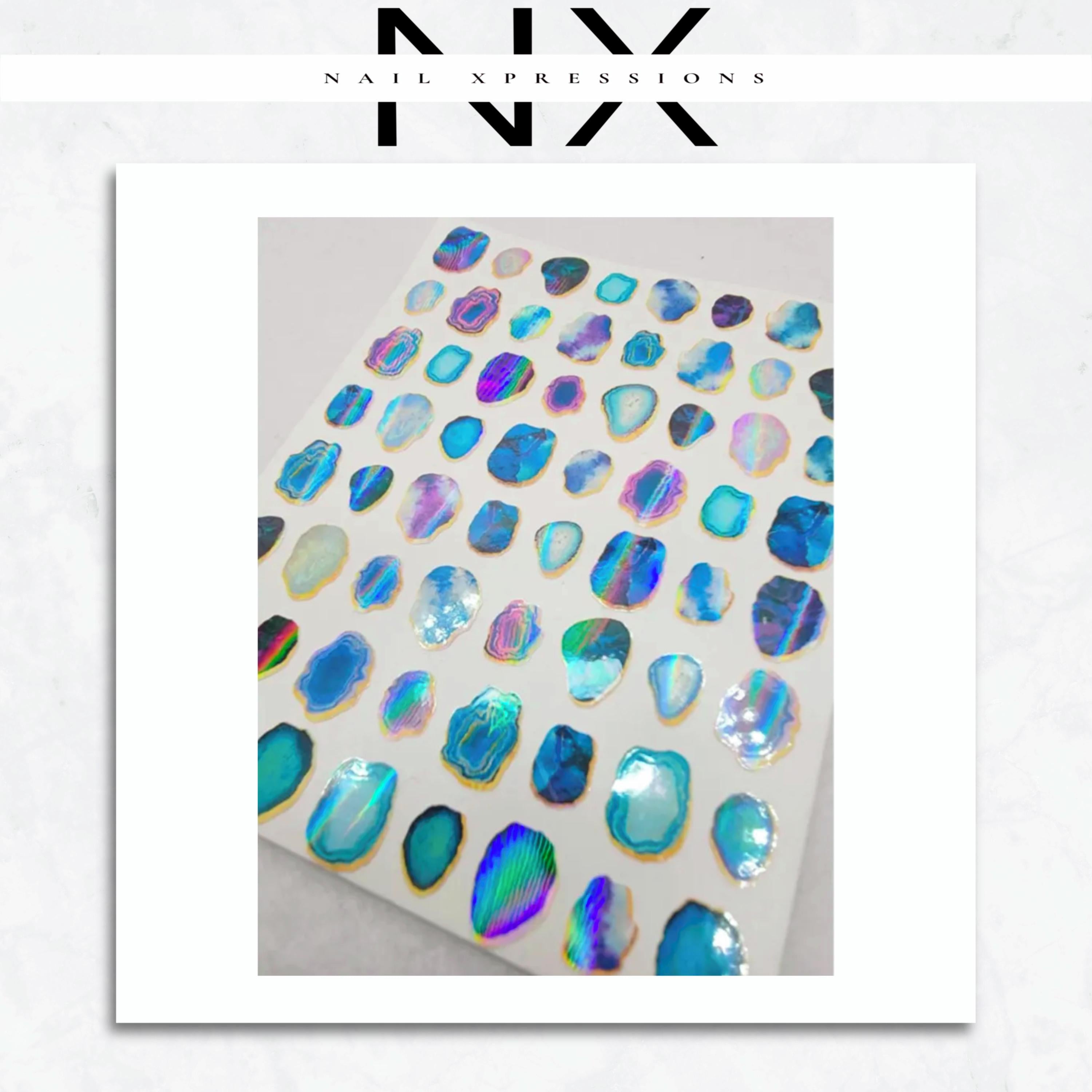 Holographic Geode Nail Sticker
