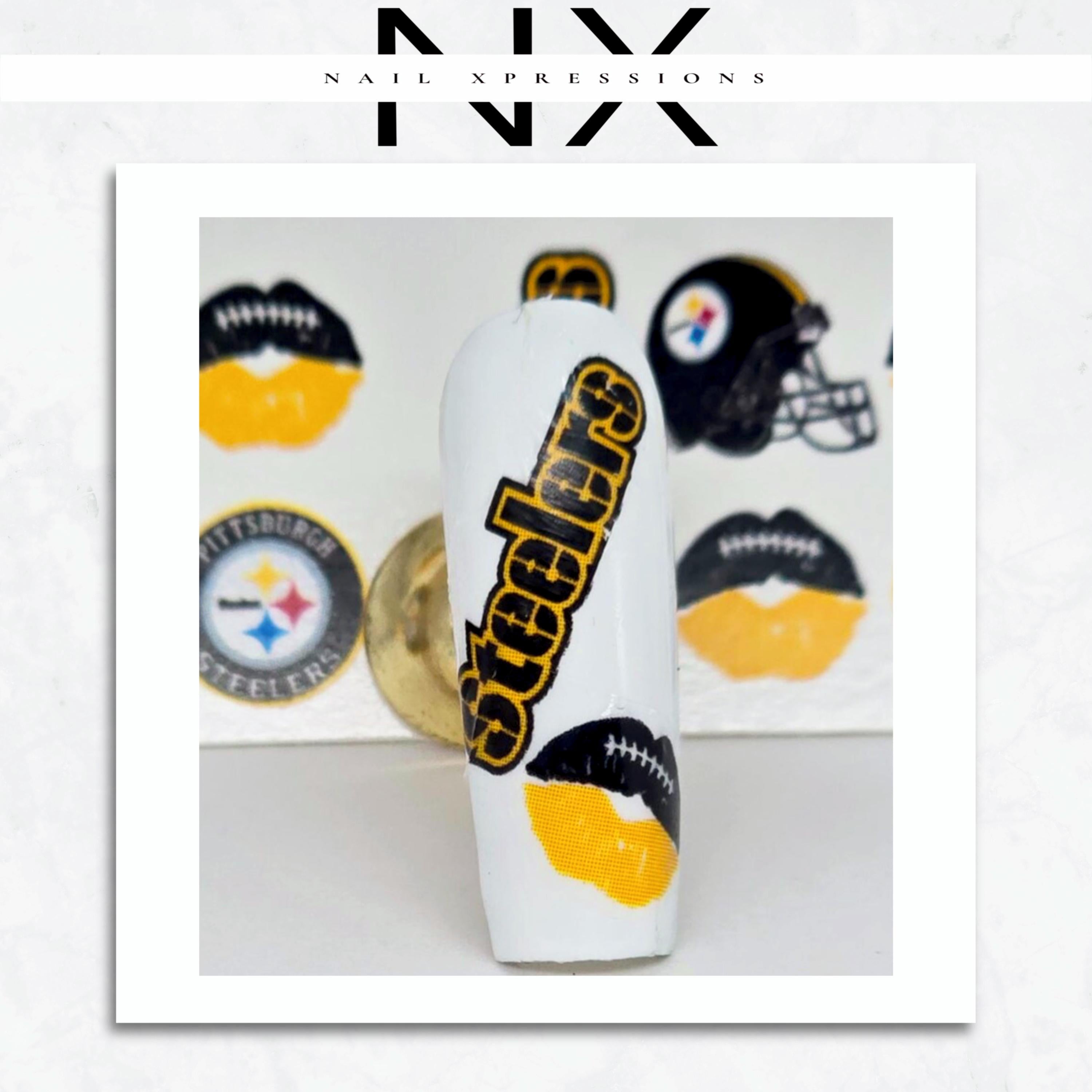 Steelers Football Water Nail Decal