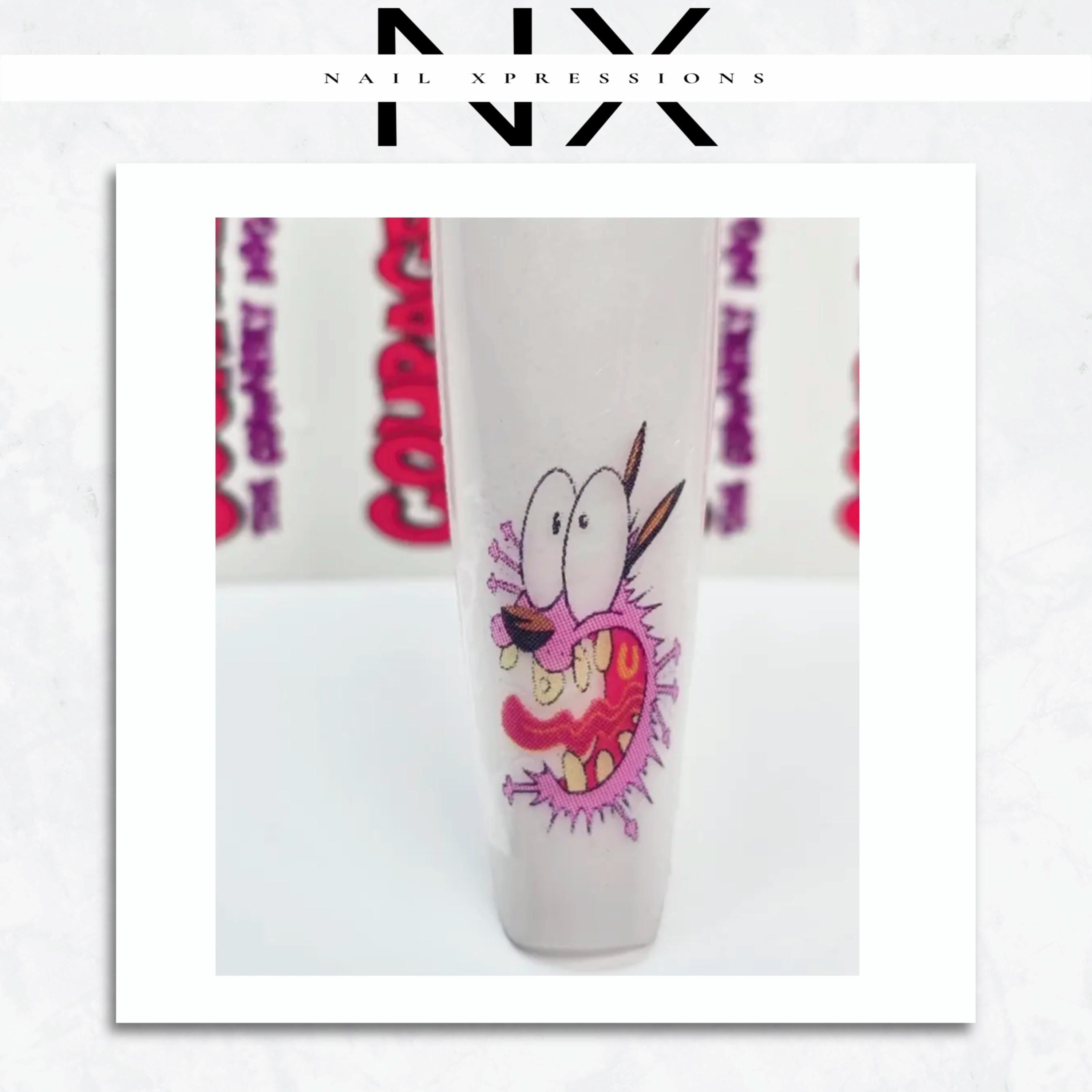 Cowardly Dog Water Nail Decal