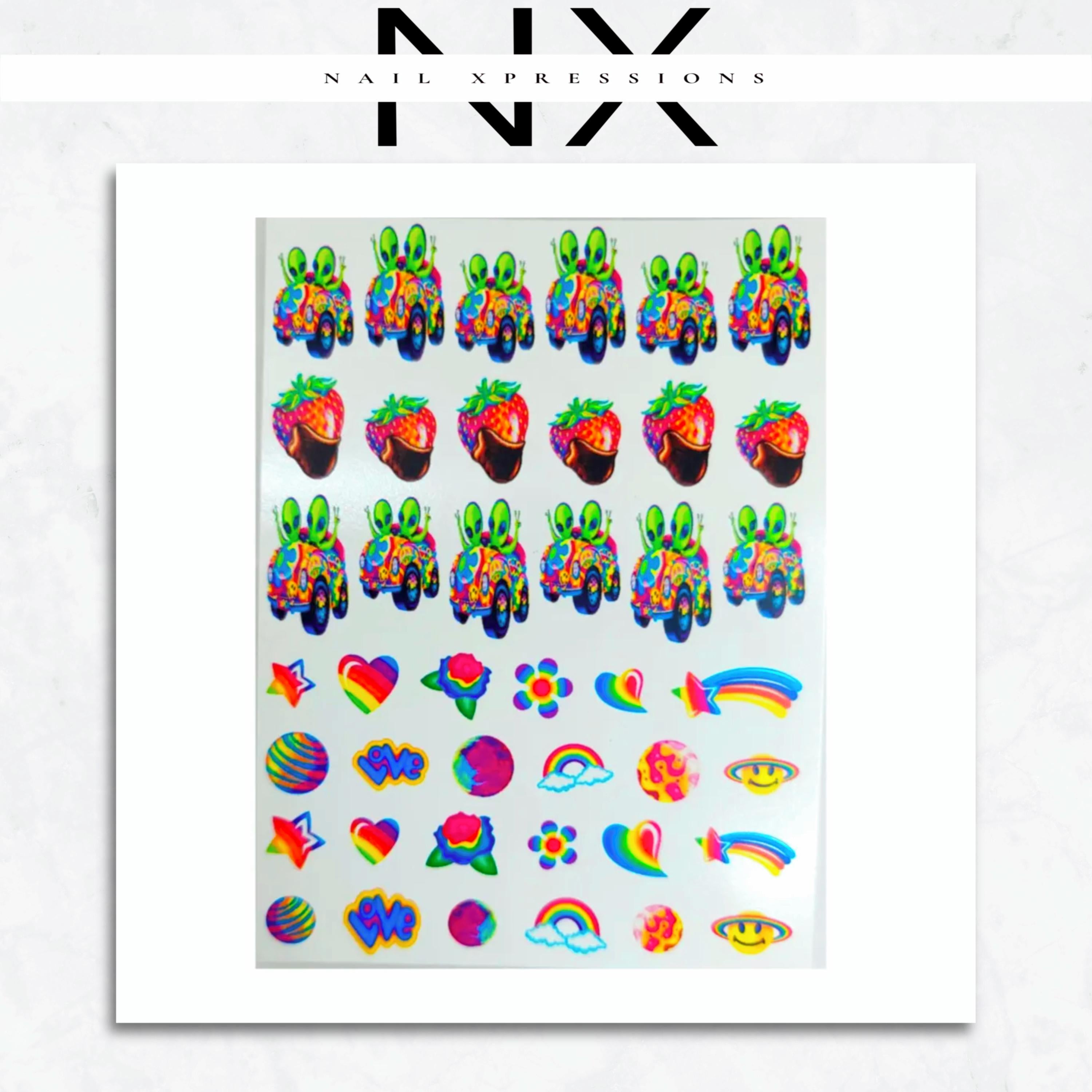 90’s Cartoon LF Nail Decal | Water Nail Decals | Nail Art Decorations