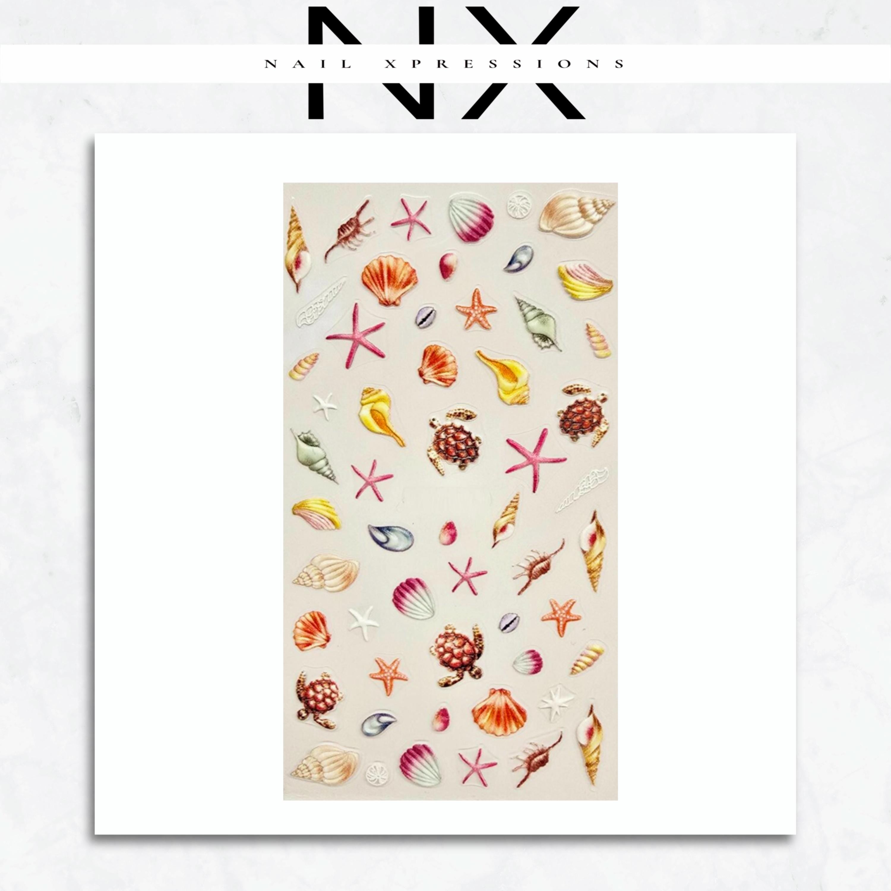Sea Shells Beach Nail Sticker