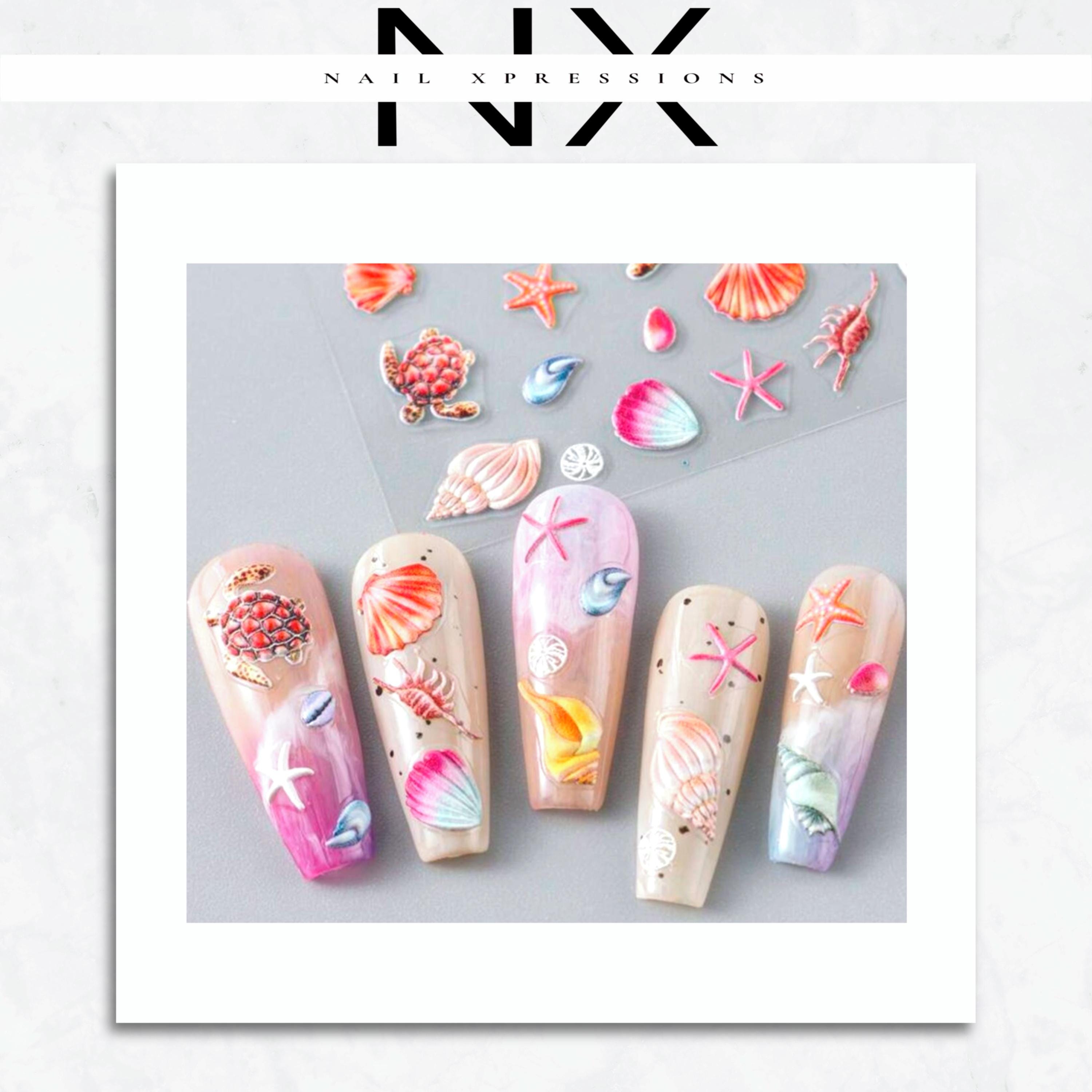 Sea Shells Beach Nail Sticker