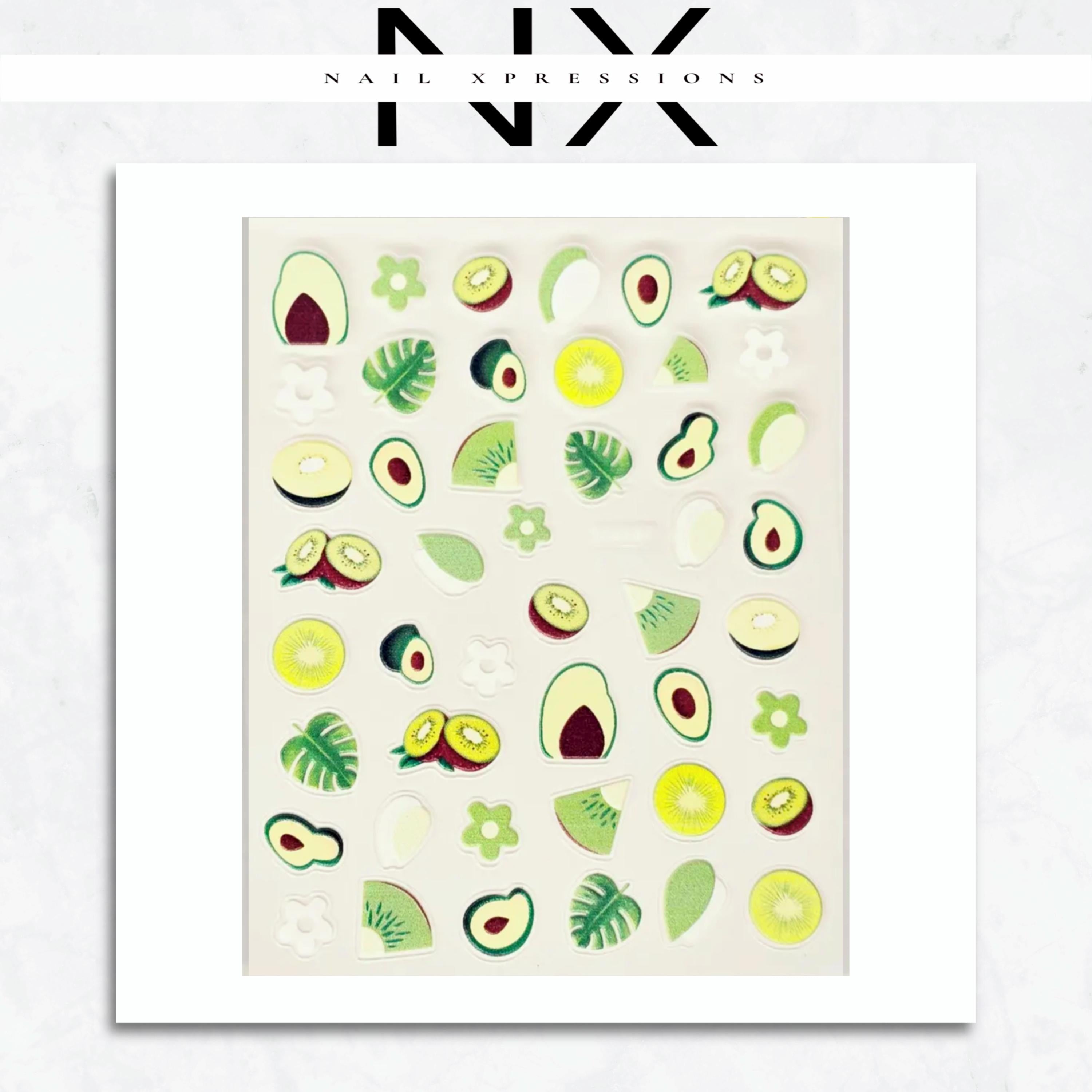 Fruit Embossed Nail Art Sticker | Self Adhesive Nail Art Stickers