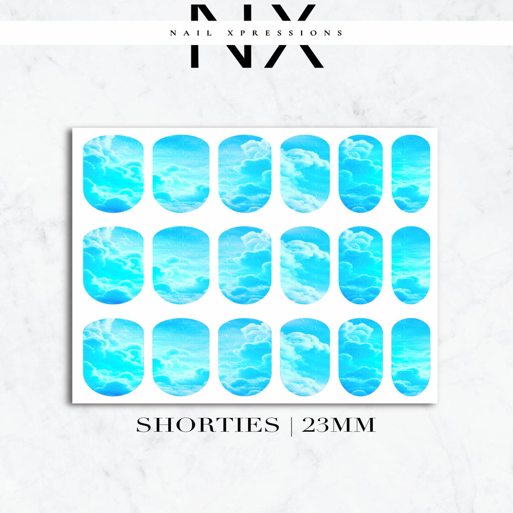 Blue Skies Nail Decals | Nail Art Water Transfer | Nail Wraps