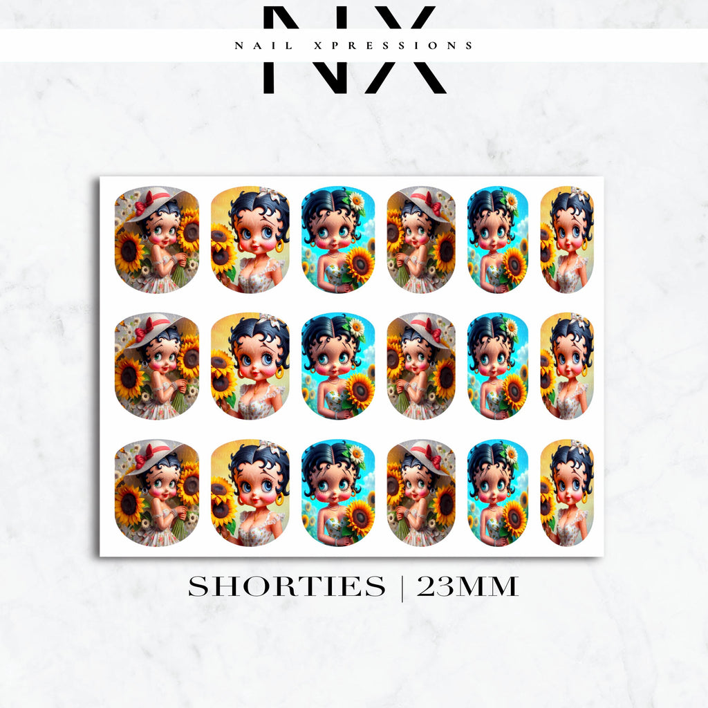 Spring Vibes Betty Nail Decals | Nail Art Water Transfer | Nail Wraps