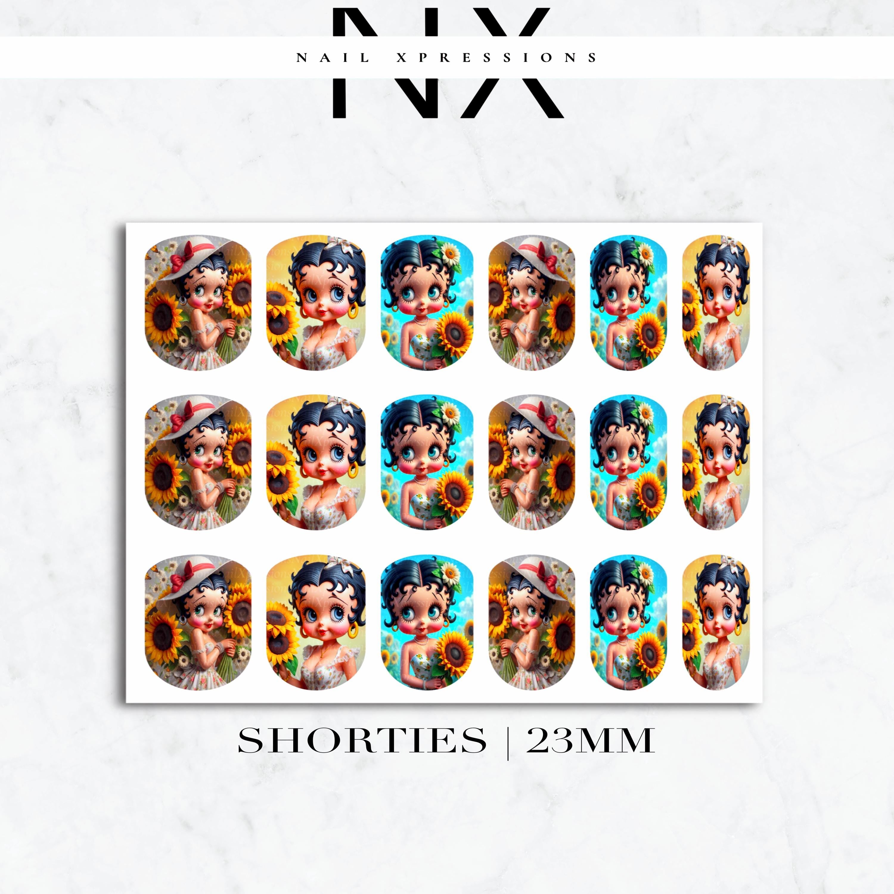 Spring Vibes Betty Nail Decals | Nail Art Water Transfer | Nail Wraps