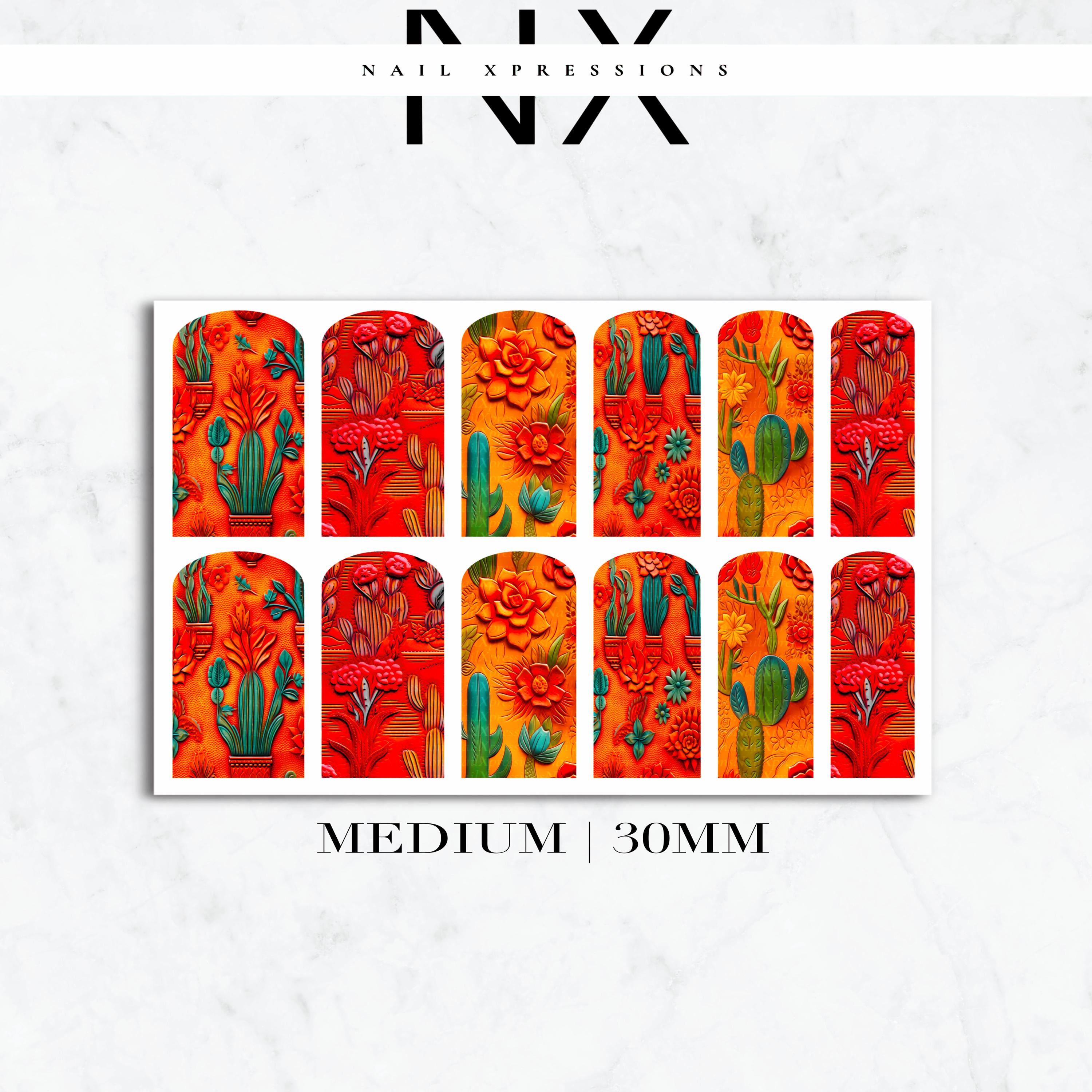 Country Cactus Nail Decals | Nail Art Water Transfer | Nail Wraps