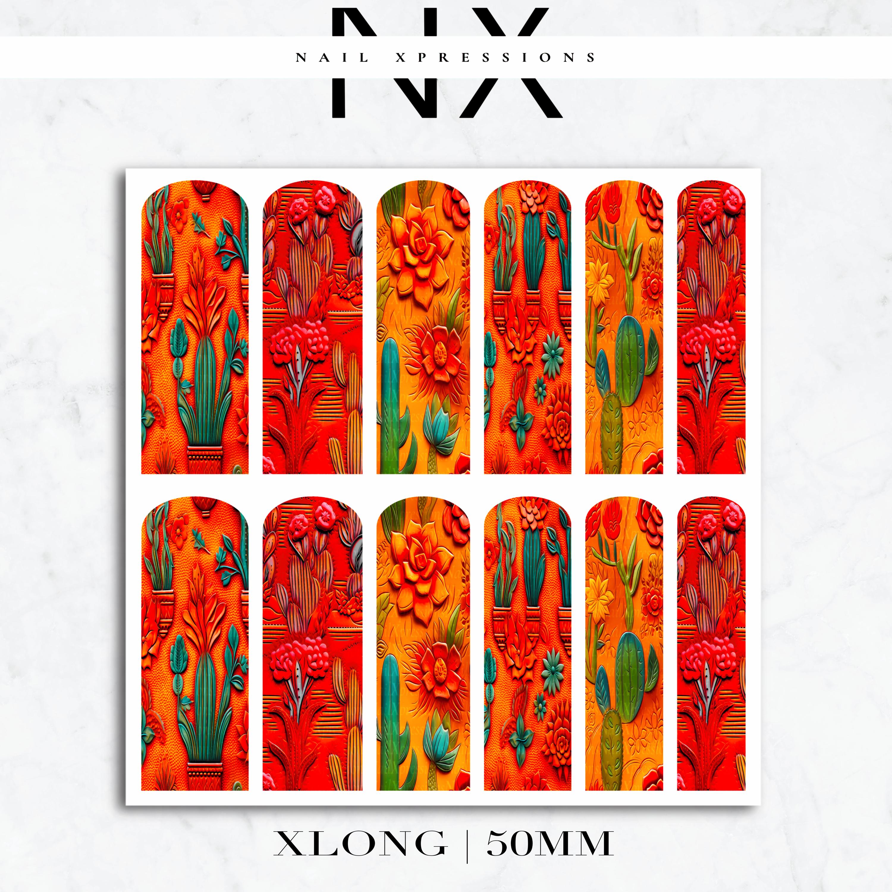 Country Cactus Nail Decals | Nail Art Water Transfer | Nail Wraps
