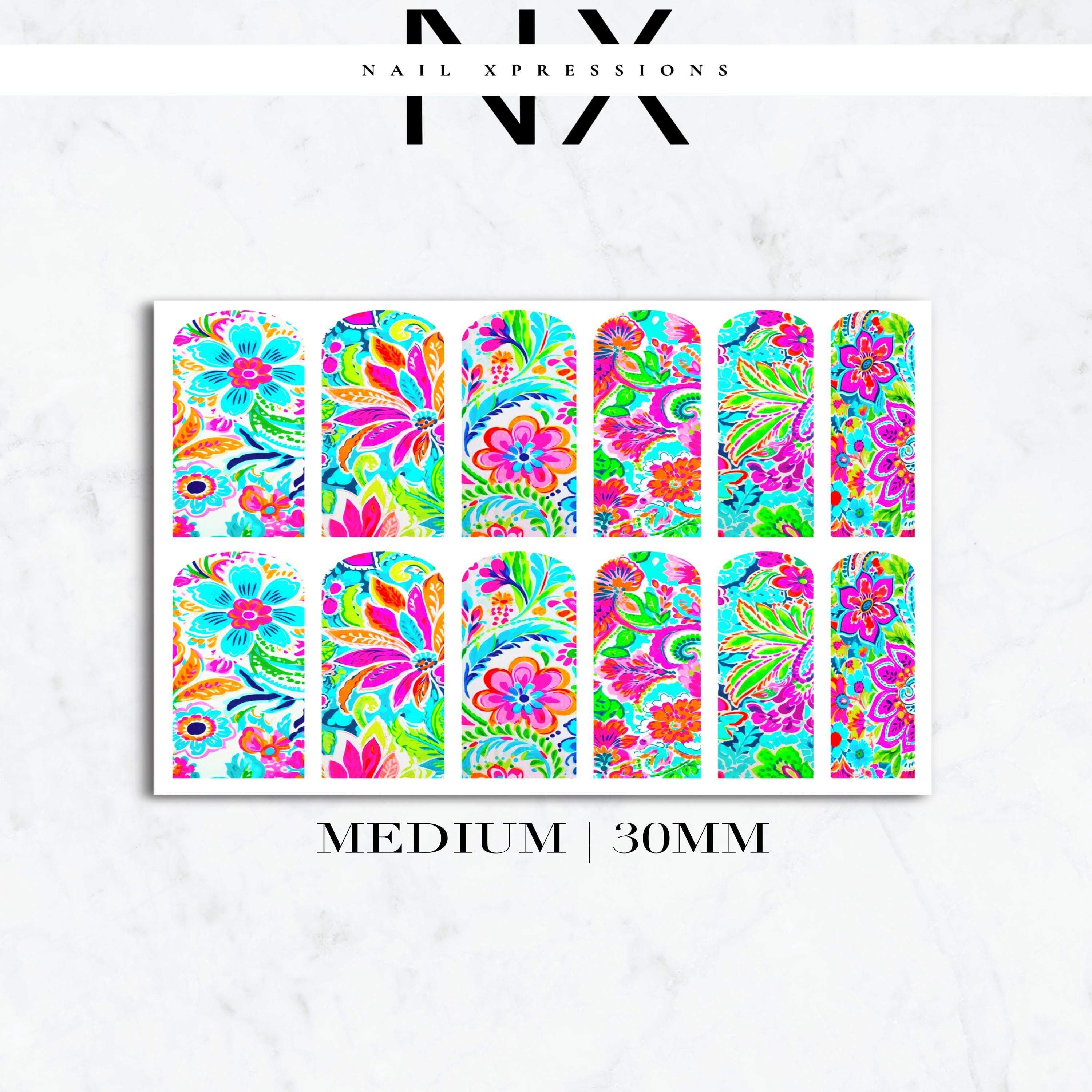 Paisley Bandana Nail Decals | Nail Art Water Transfer | Nail Wraps