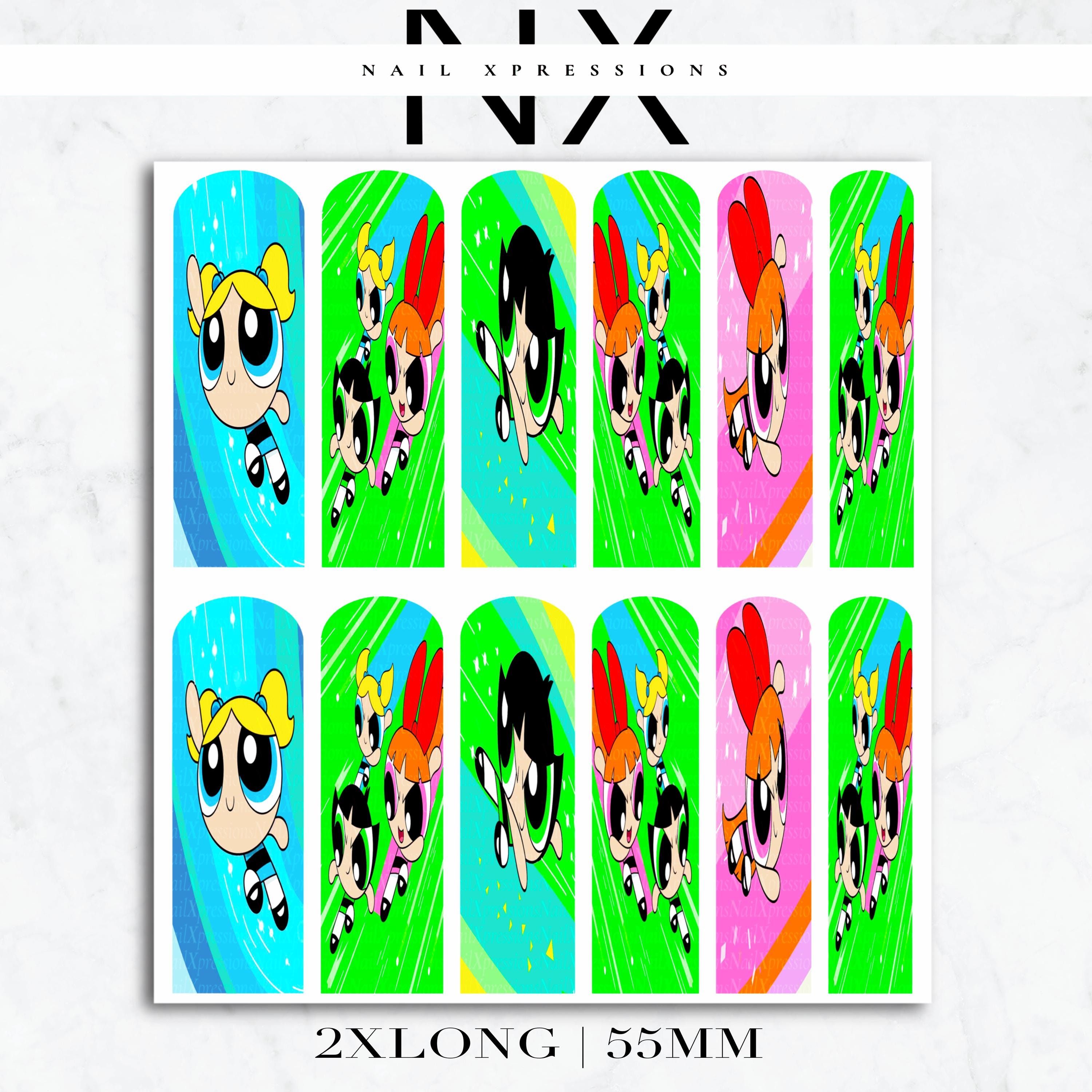 Cartoon Girls Nail Decals | Nail Art Water Transfer | Nail Wraps