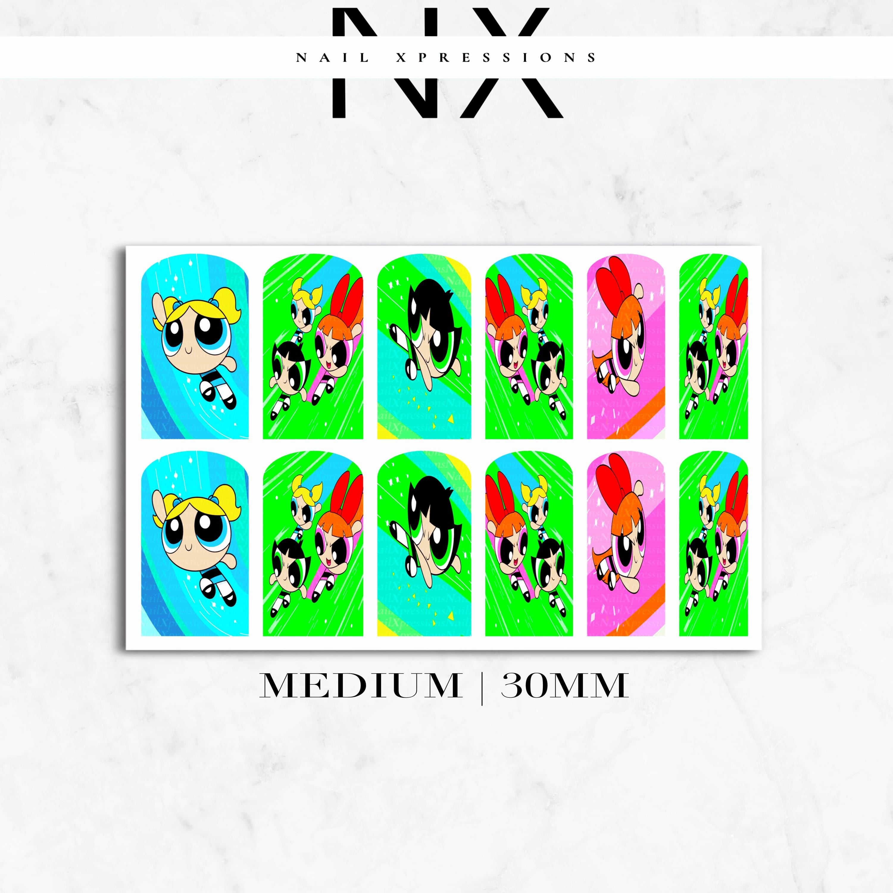 Cartoon Girls Nail Decals | Nail Art Water Transfer | Nail Wraps