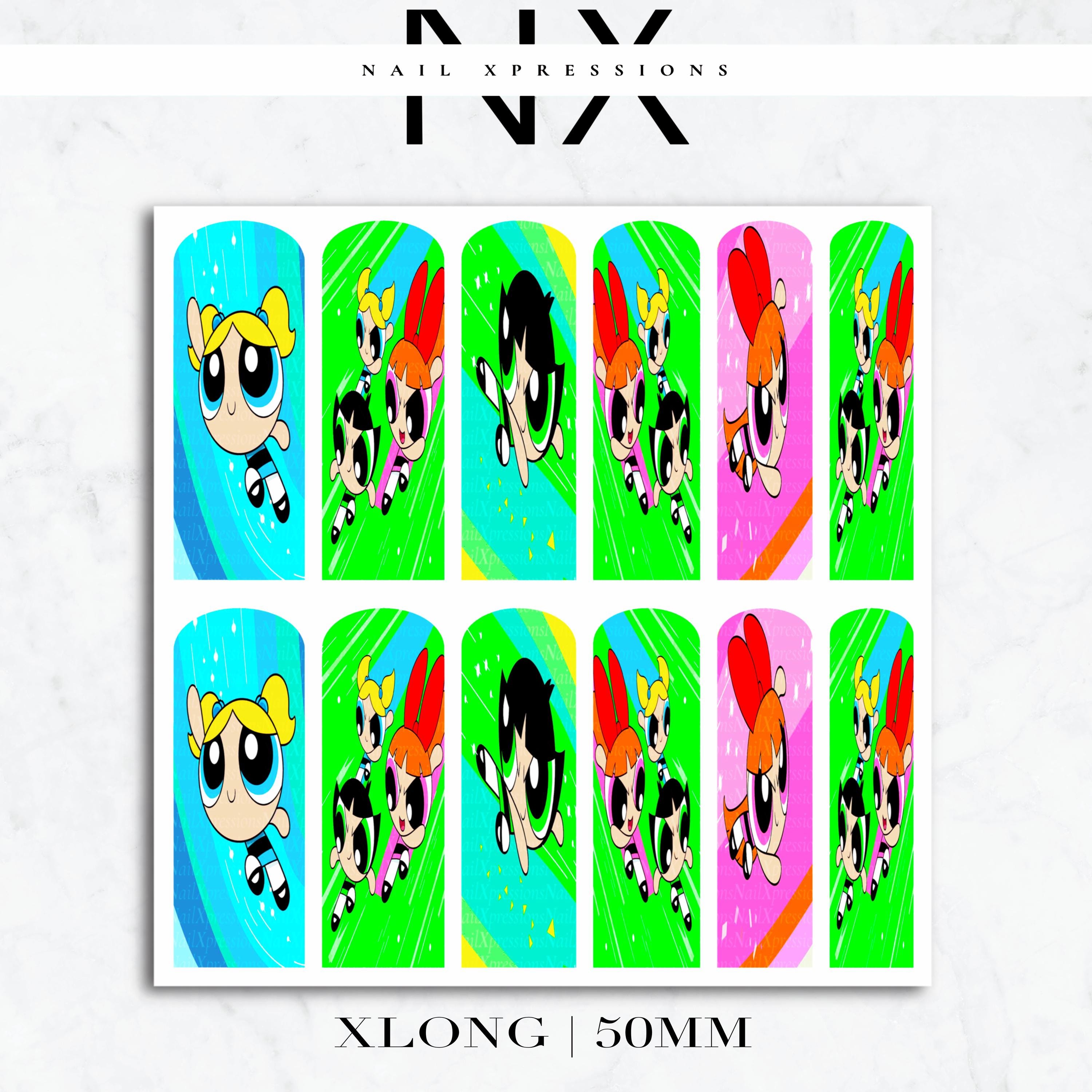 Cartoon Girls Nail Decals | Nail Art Water Transfer | Nail Wraps