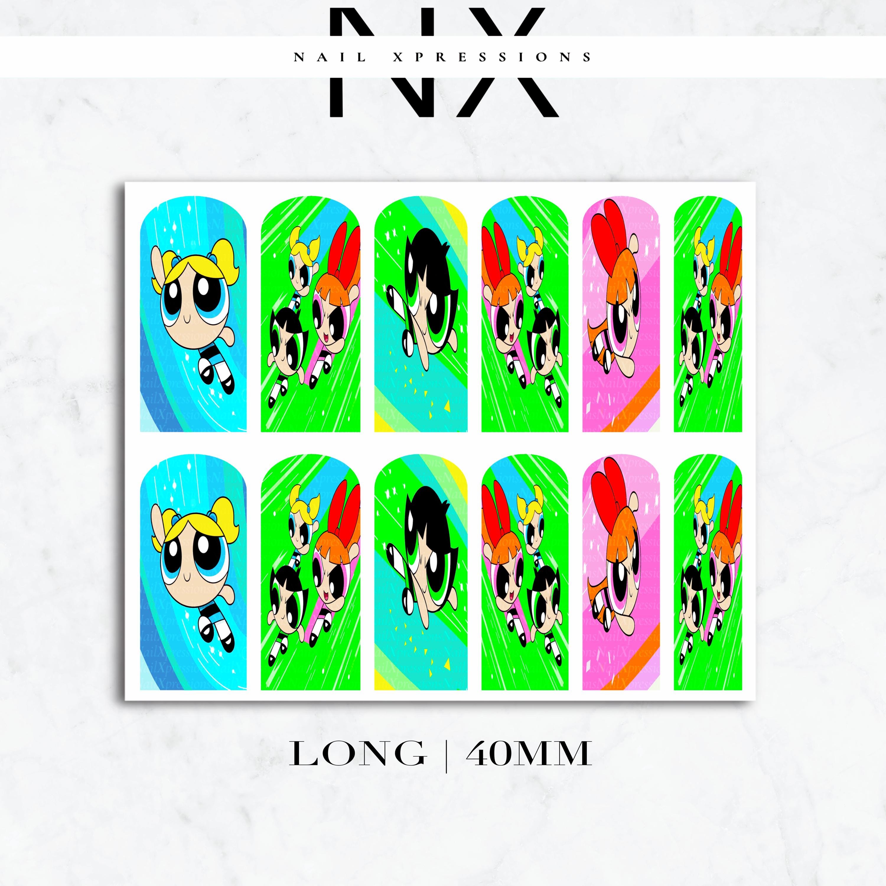 Cartoon Girls Nail Decals | Nail Art Water Transfer | Nail Wraps