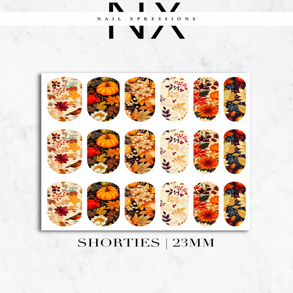 Fall Vibe Nail Decals | Nail Art Water Transfer | Nail Wraps