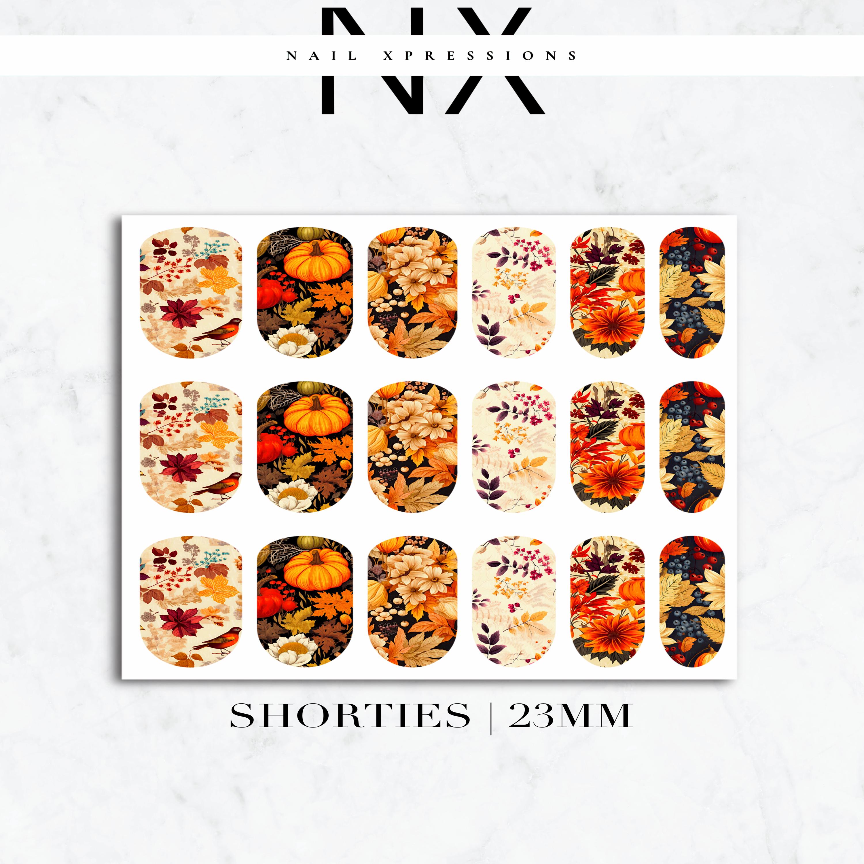 Fall Vibe Nail Decals | Nail Art Water Transfer | Nail Wraps