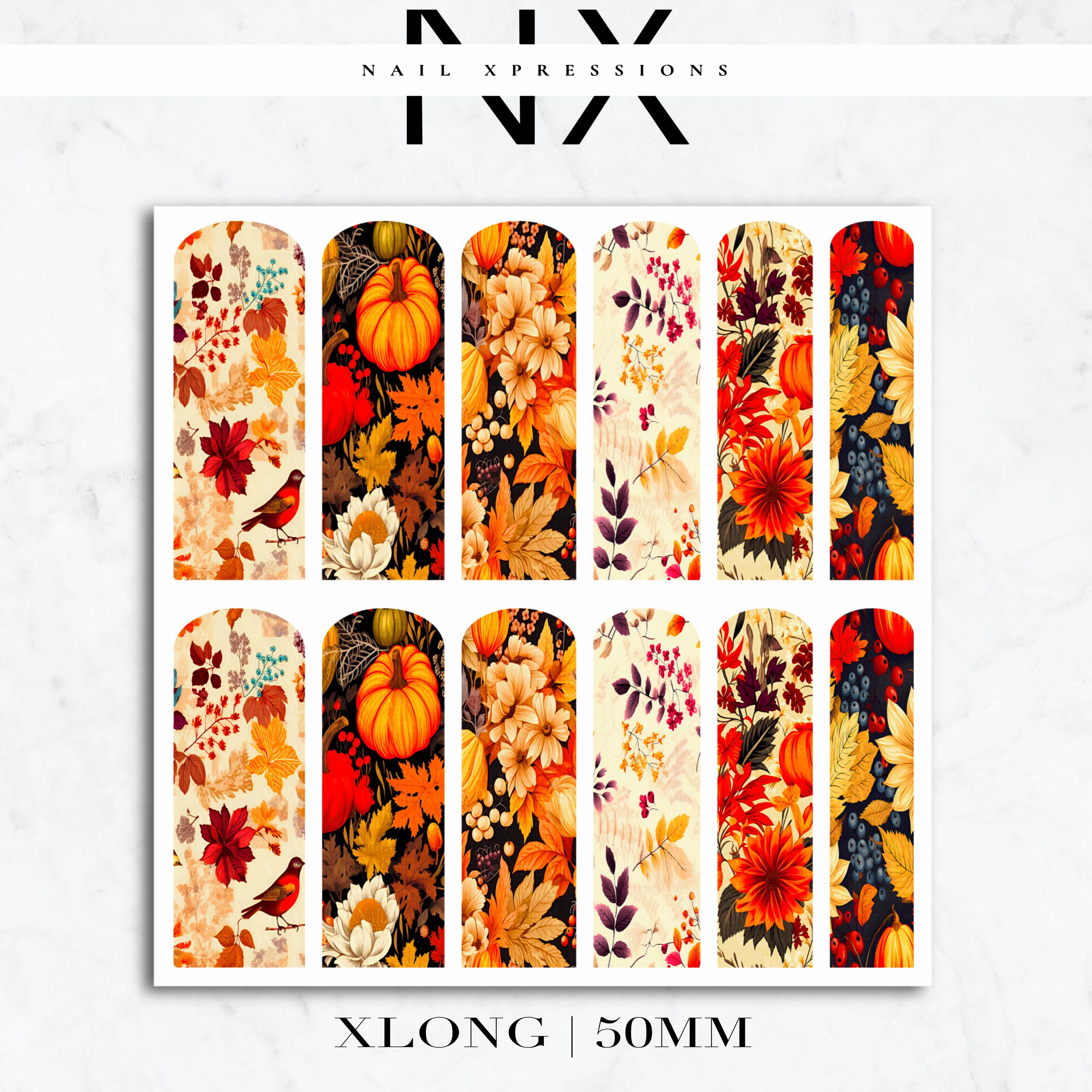 Fall Vibe Nail Decals | Nail Art Water Transfer | Nail Wraps