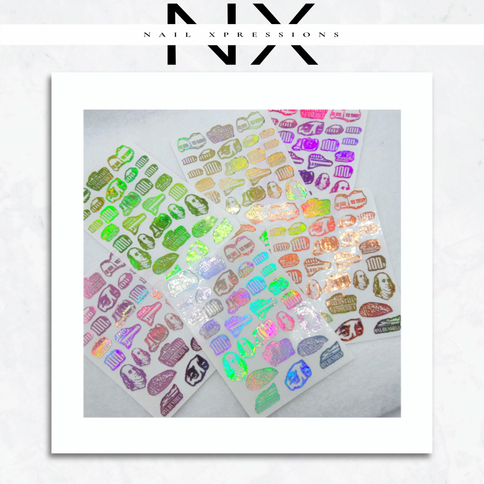 Money Pieces Foil Nail Sticker