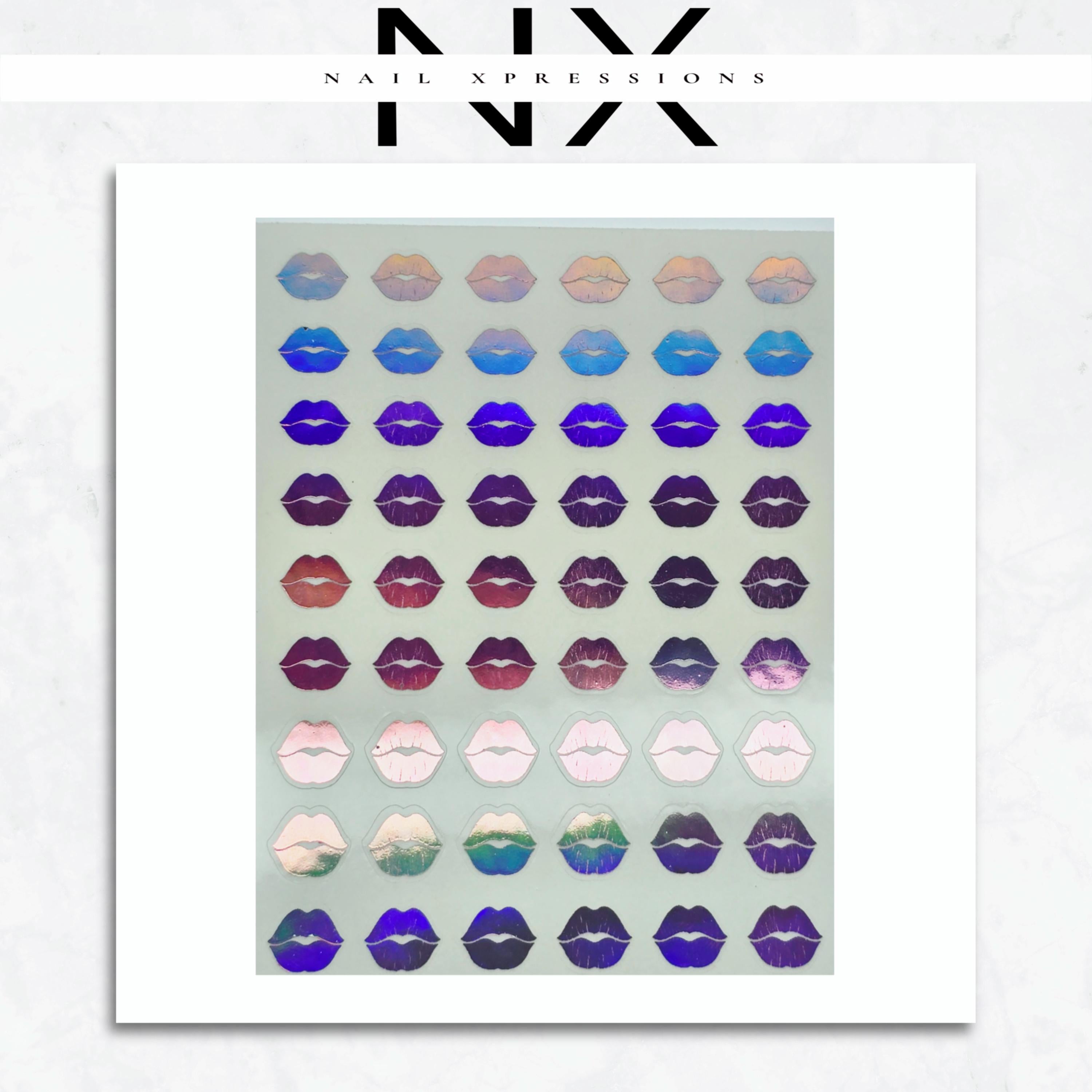 Lips Foiled Nail Sticker