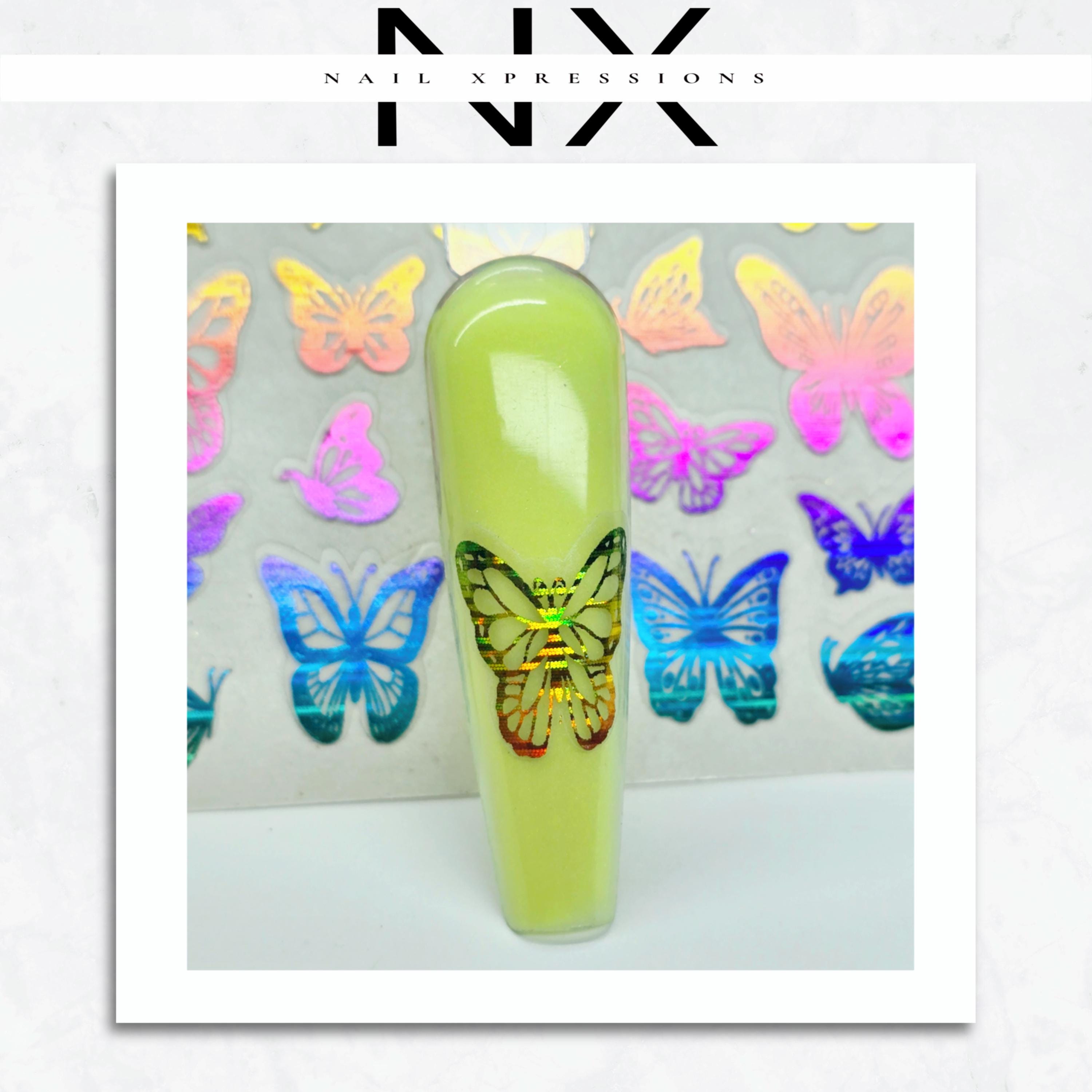 Butterfly Foil Nail Art Stickers | Multiple Color Options