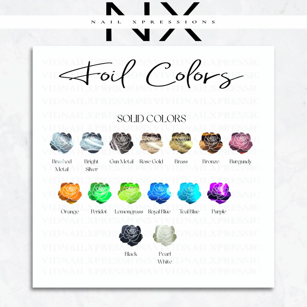 Gender Reveal Foiled Nail Art Sticker | Multiple Colors Options