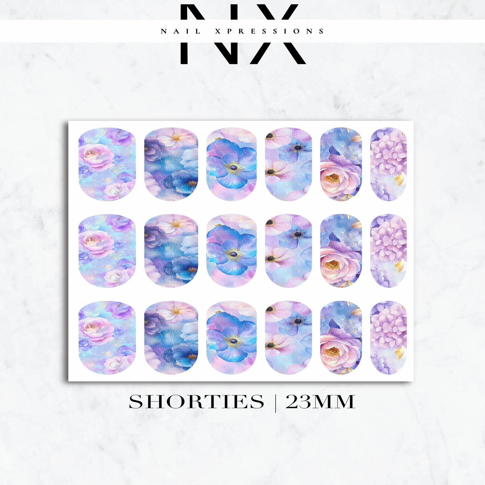 Floral Waterolor Nail Decals | Nail Art Water Transfer | Nail Wraps