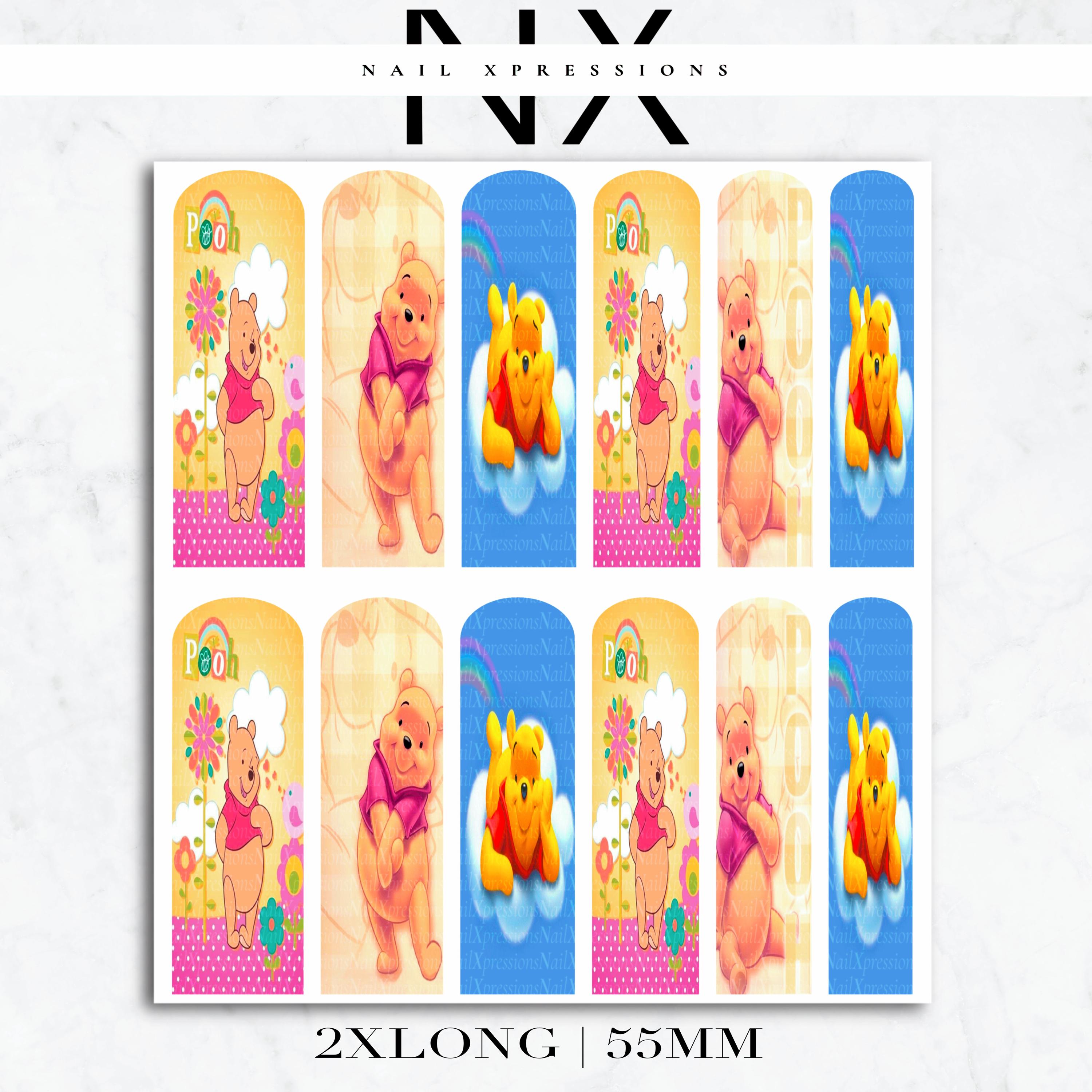 Cartoon Bear Nail Decals | Nail Art Water Transfer | Nail Wraps