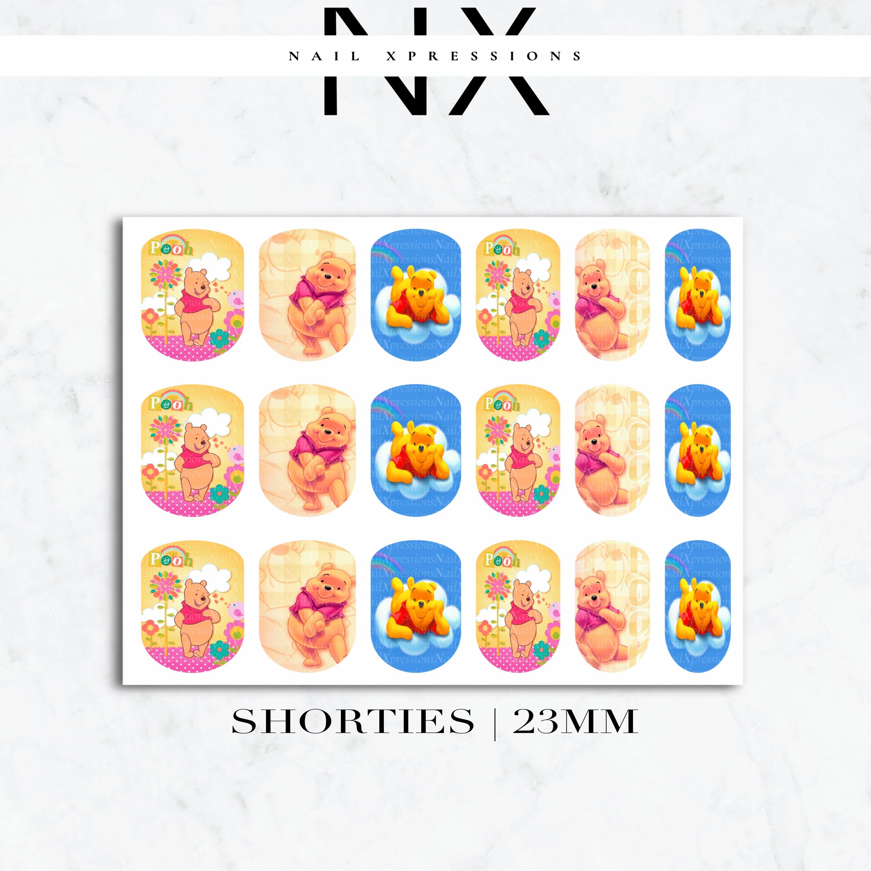 Cartoon Bear Nail Decals | Nail Art Water Transfer | Nail Wraps