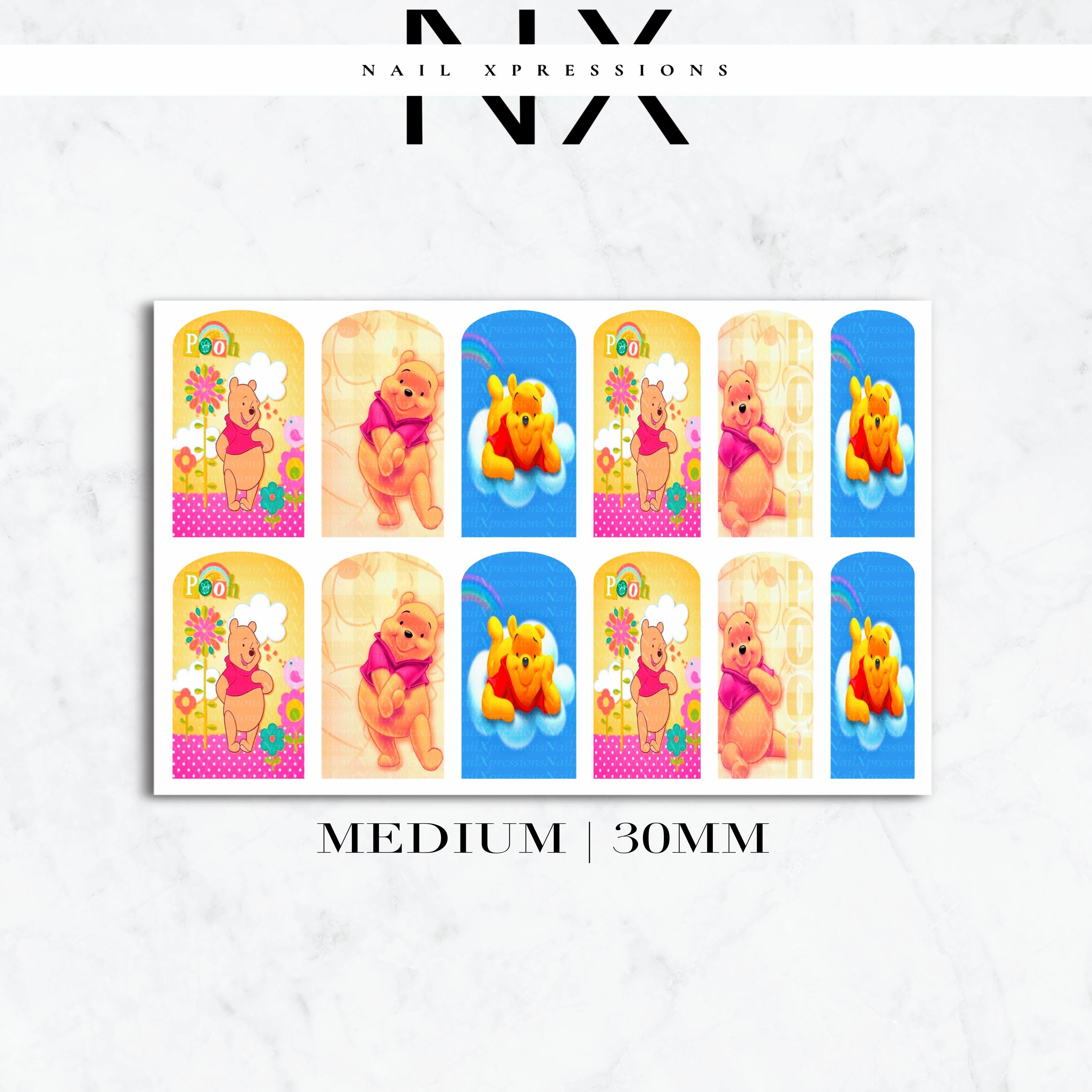 Cartoon Bear Nail Decals | Nail Art Water Transfer | Nail Wraps