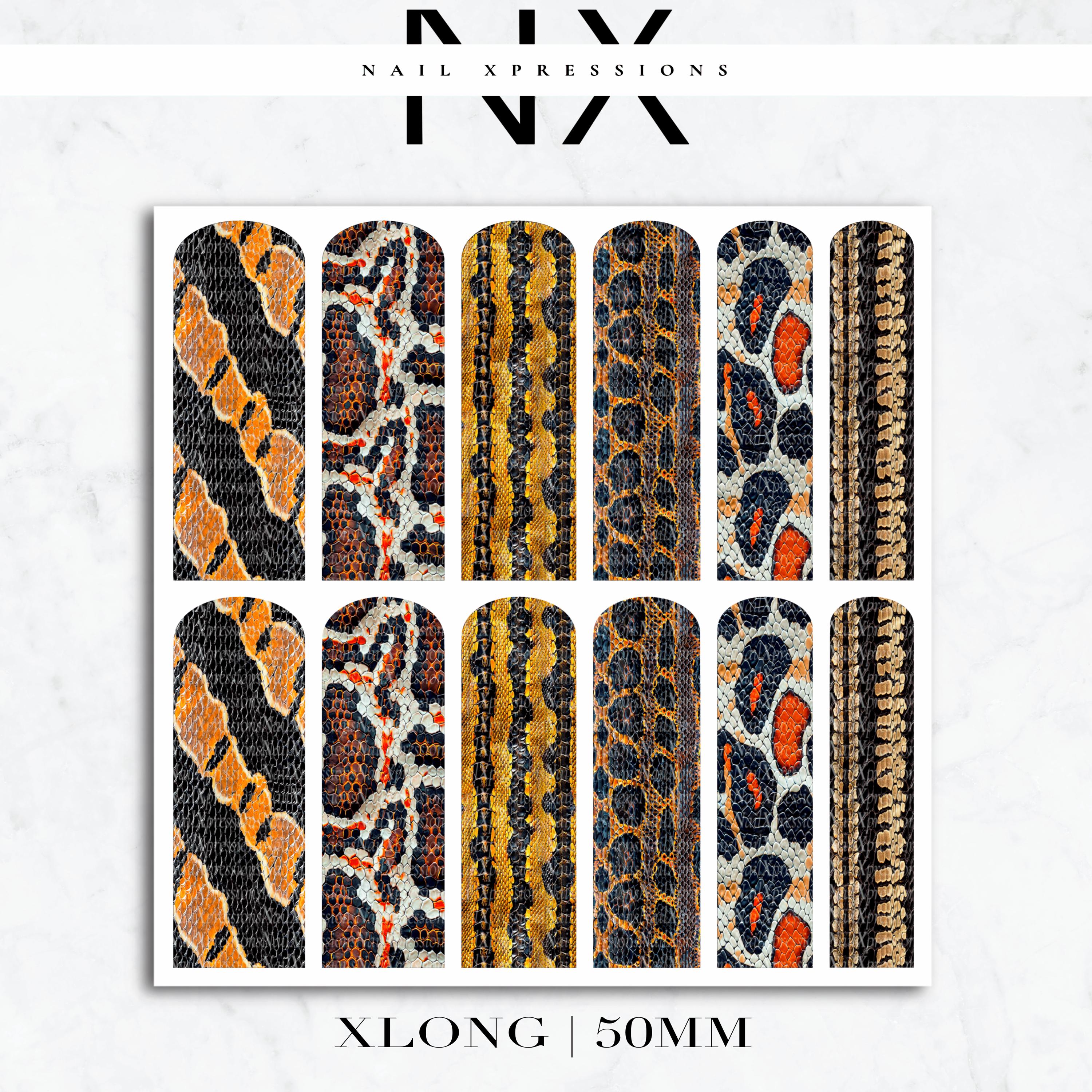 Snake Skin Mix Nail Decals | Nail Art Water Transfer | Nail Wraps