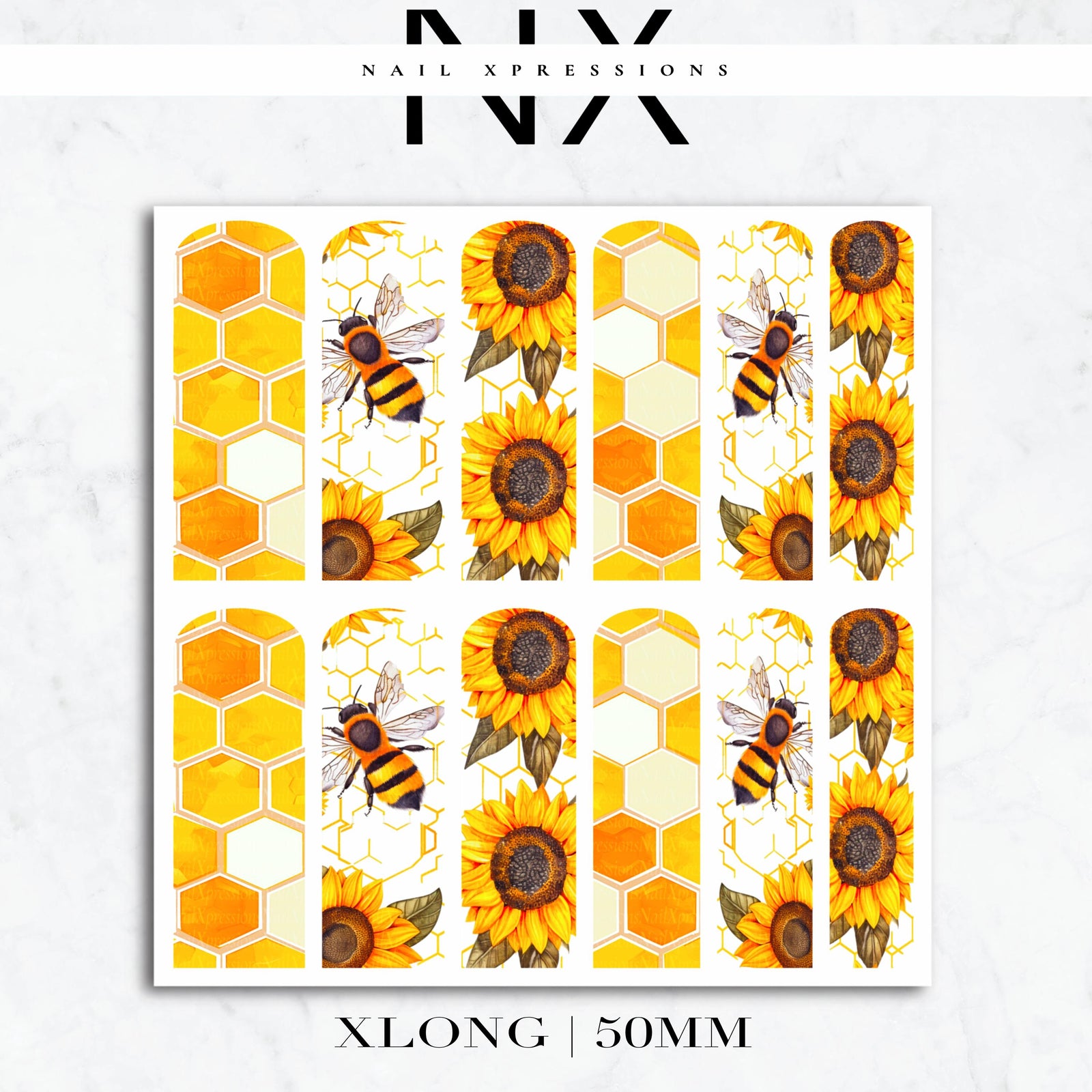 Sweet Honeybee Nail Decals | Nail Art Water Transfer | Nail Wraps