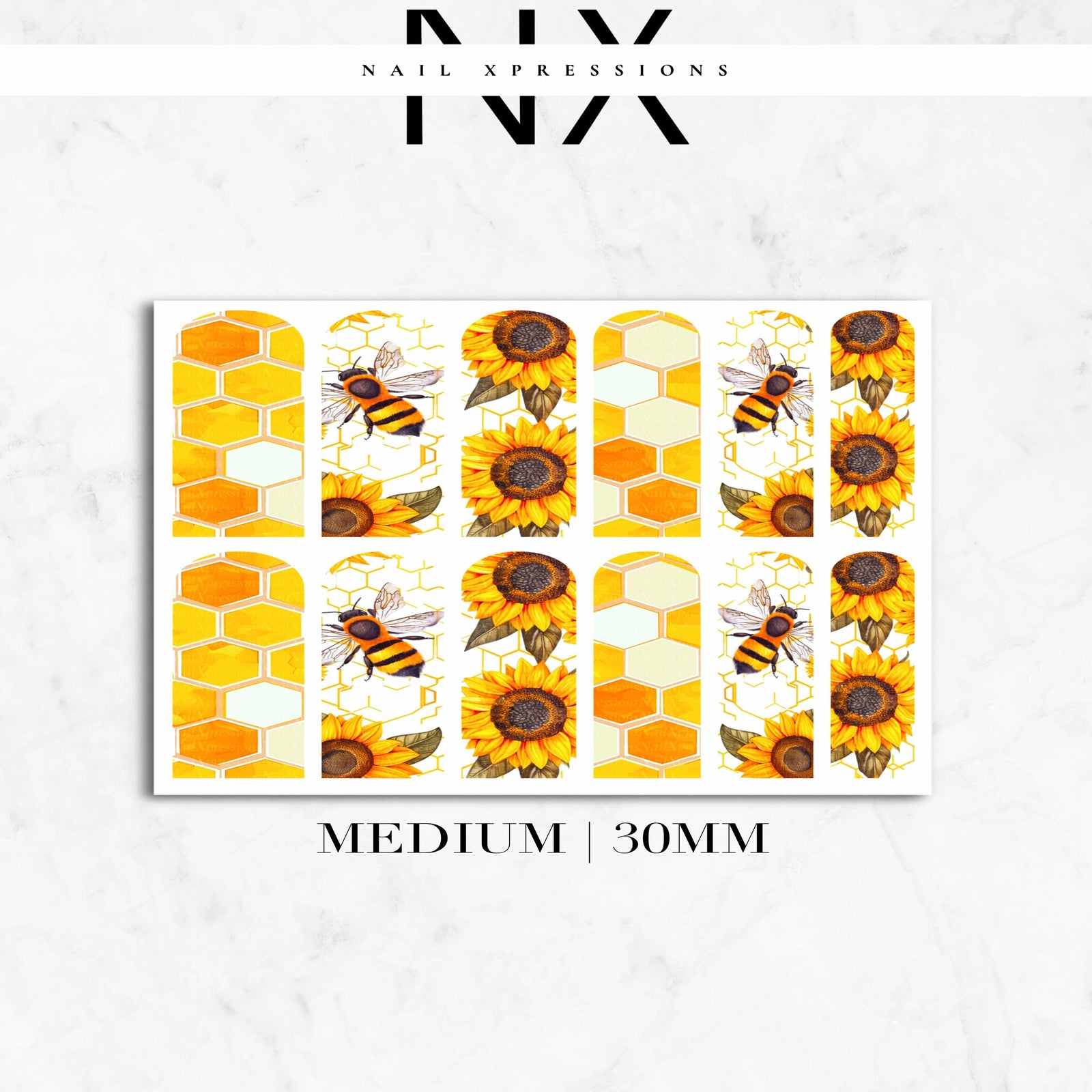 Sweet Honeybee Nail Decals | Nail Art Water Transfer | Nail Wraps