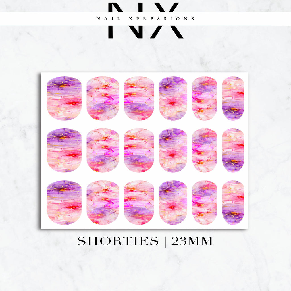 Pastel Watercolor Flower Nail Decals | Nail Art Water Transfer | Nail Wraps