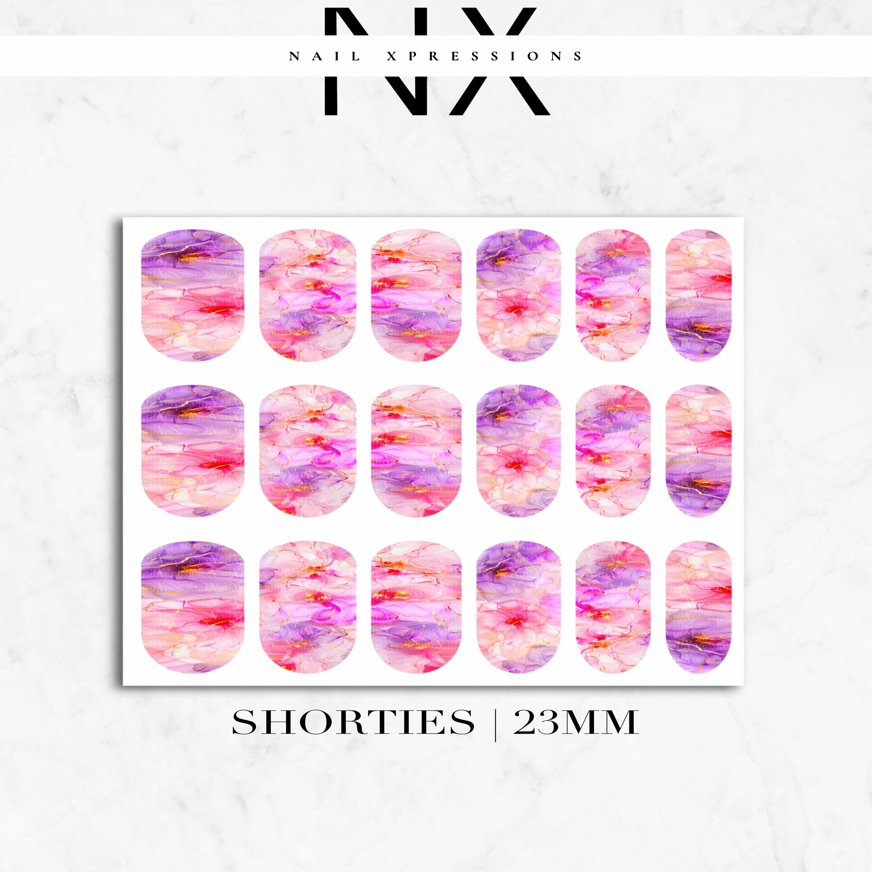 Pastel Watercolor Flower Nail Decals | Nail Art Water Transfer | Nail Wraps