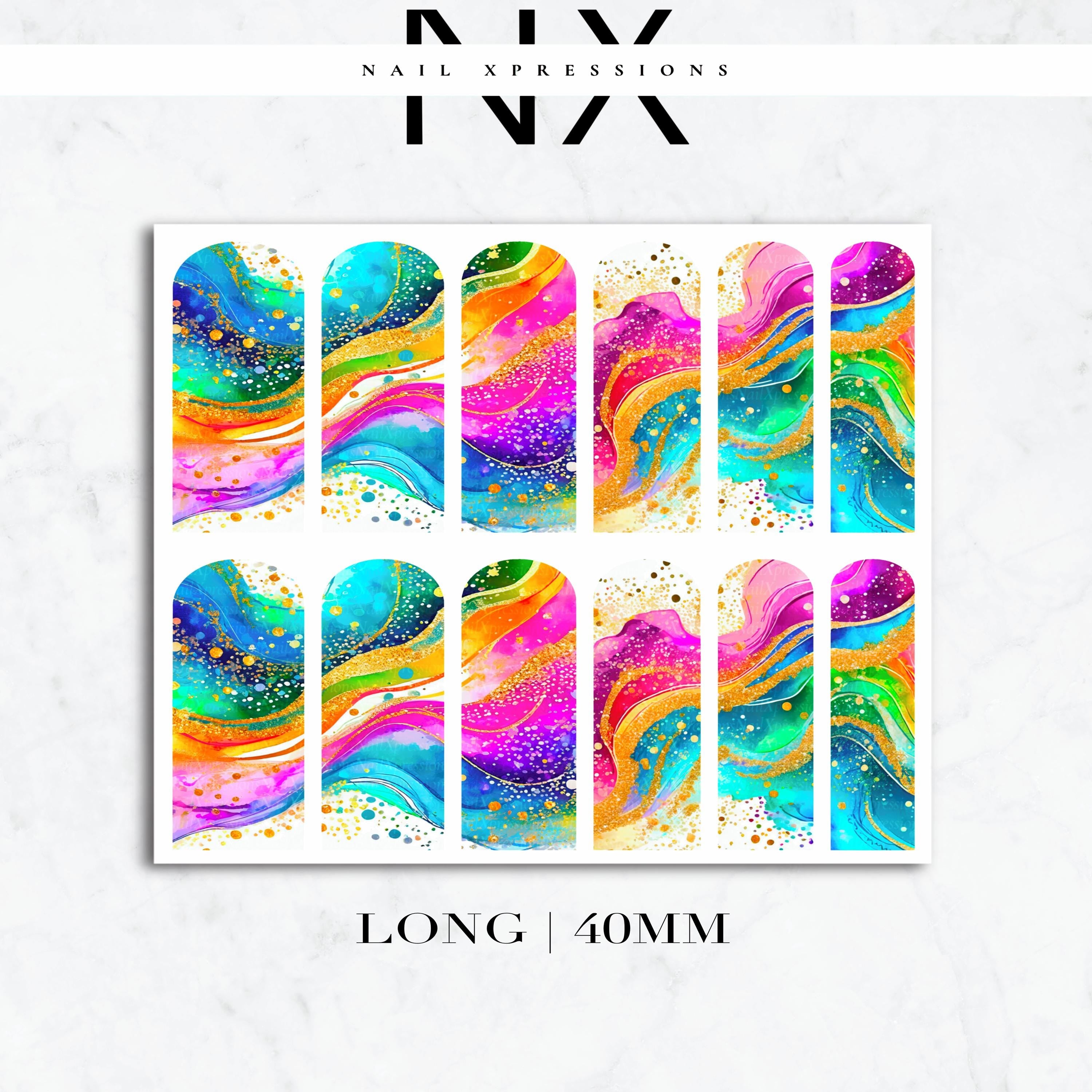 Watercolor Nail Decals | Nail Art Water Transfer | Nail Wraps