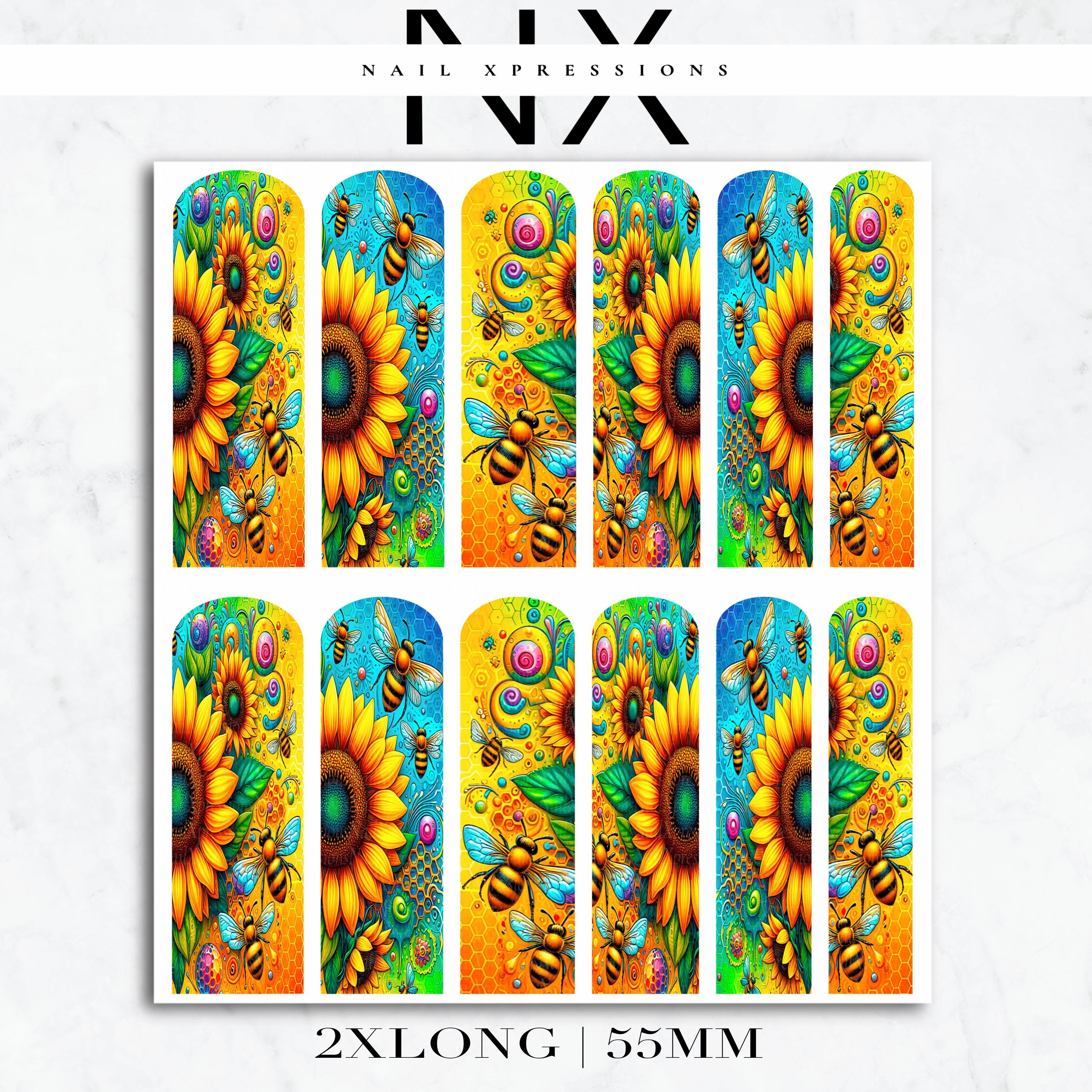 Sunflower Summer Nail Water Decals | Nail Art Water Transfer | Nail Wraps