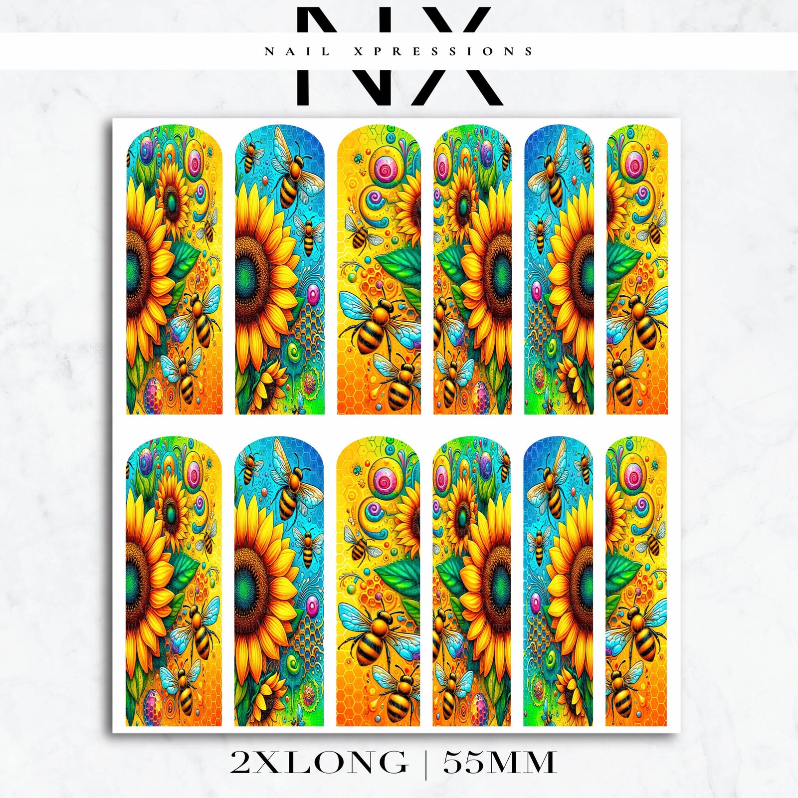 Sunflower Summer Nail Water Decals | Nail Art Water Transfer | Nail Wraps