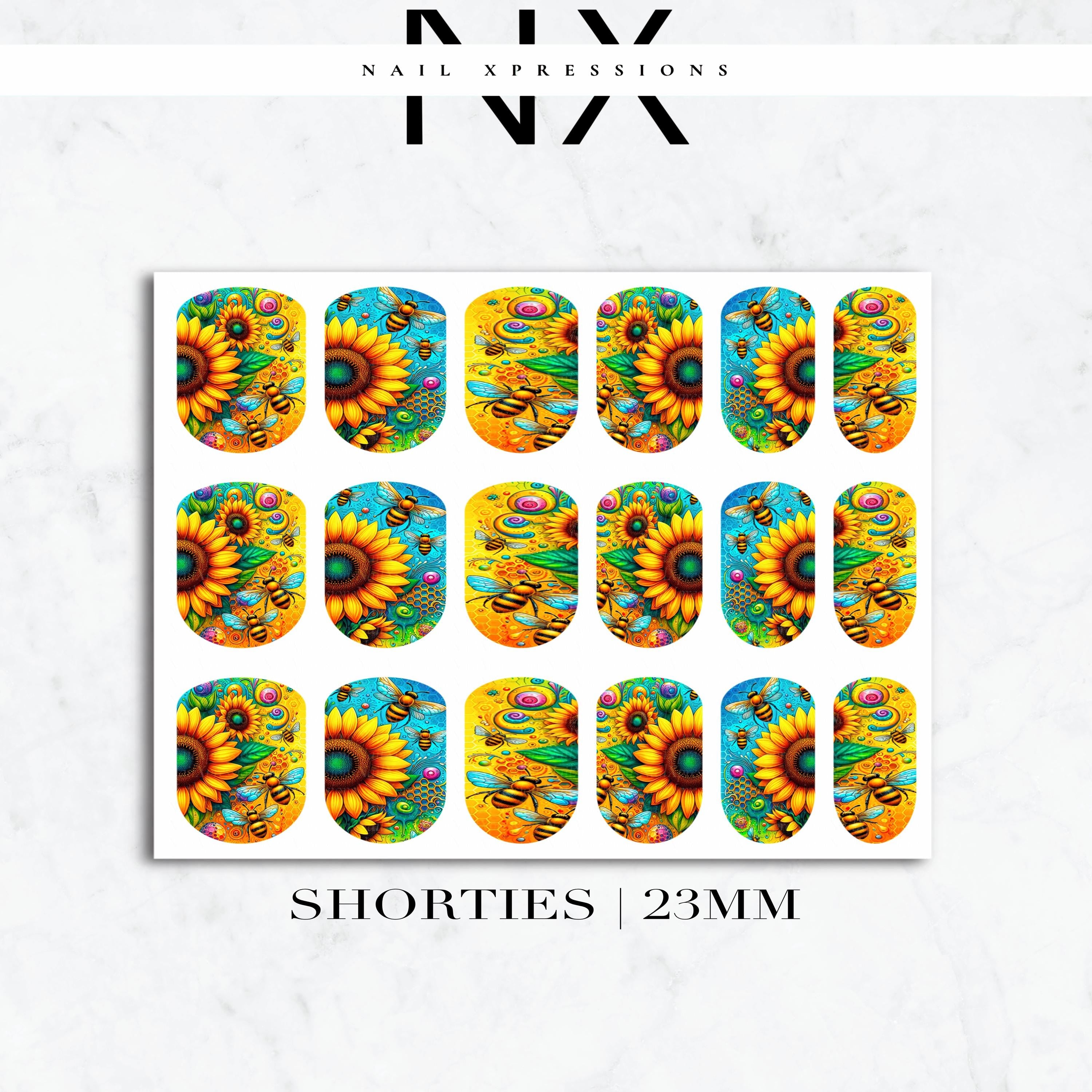 Sunflower Summer Nail Water Decals | Nail Art Water Transfer | Nail Wraps