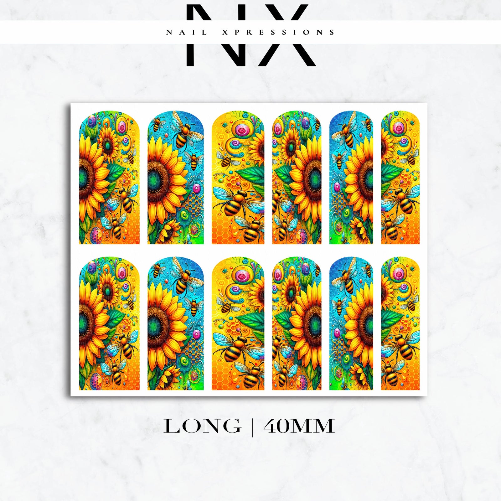 Sunflower Summer Nail Water Decals | Nail Art Water Transfer | Nail Wraps