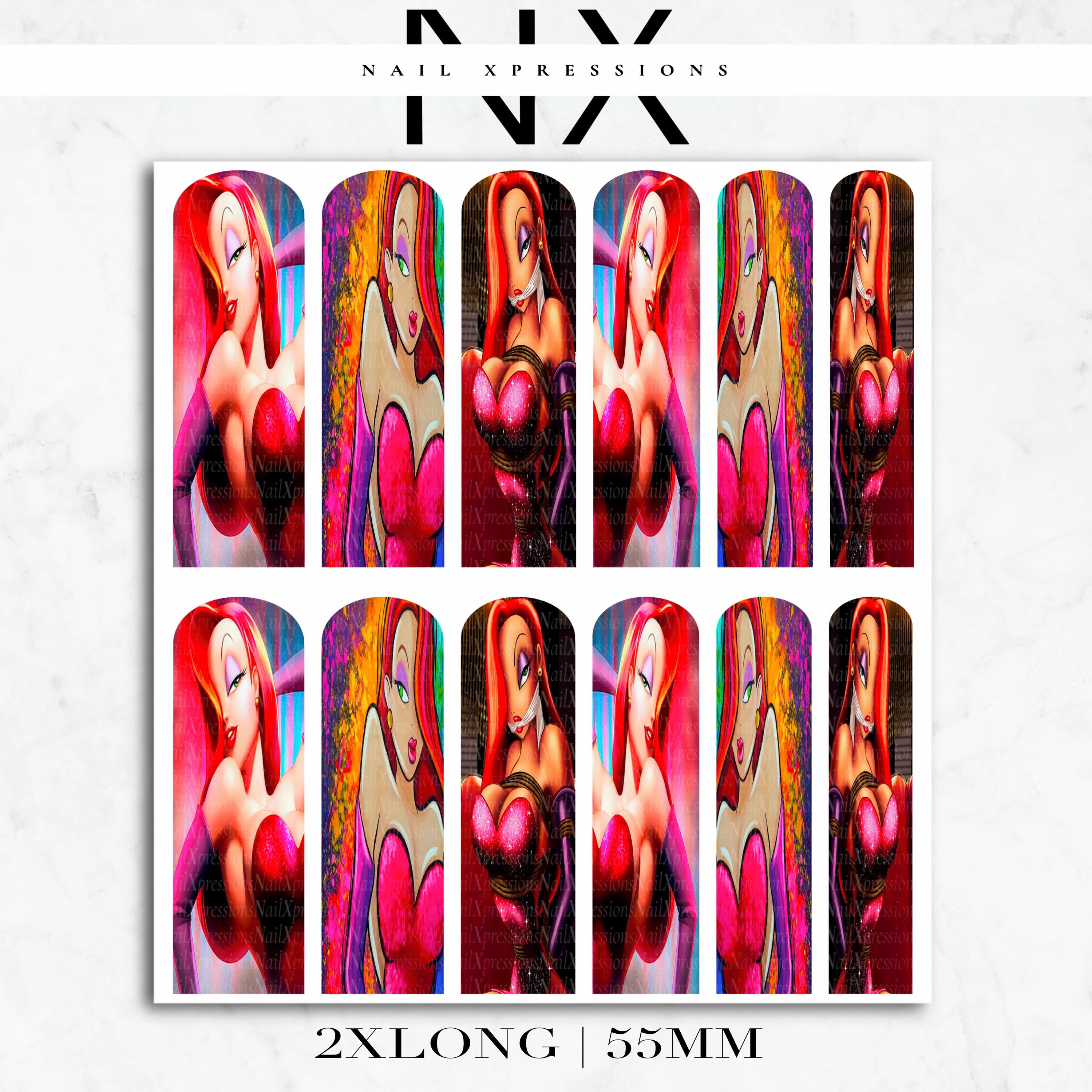 Jessica Rabbit Nail Decals | Nail Art Water Transfer | Nail Wraps